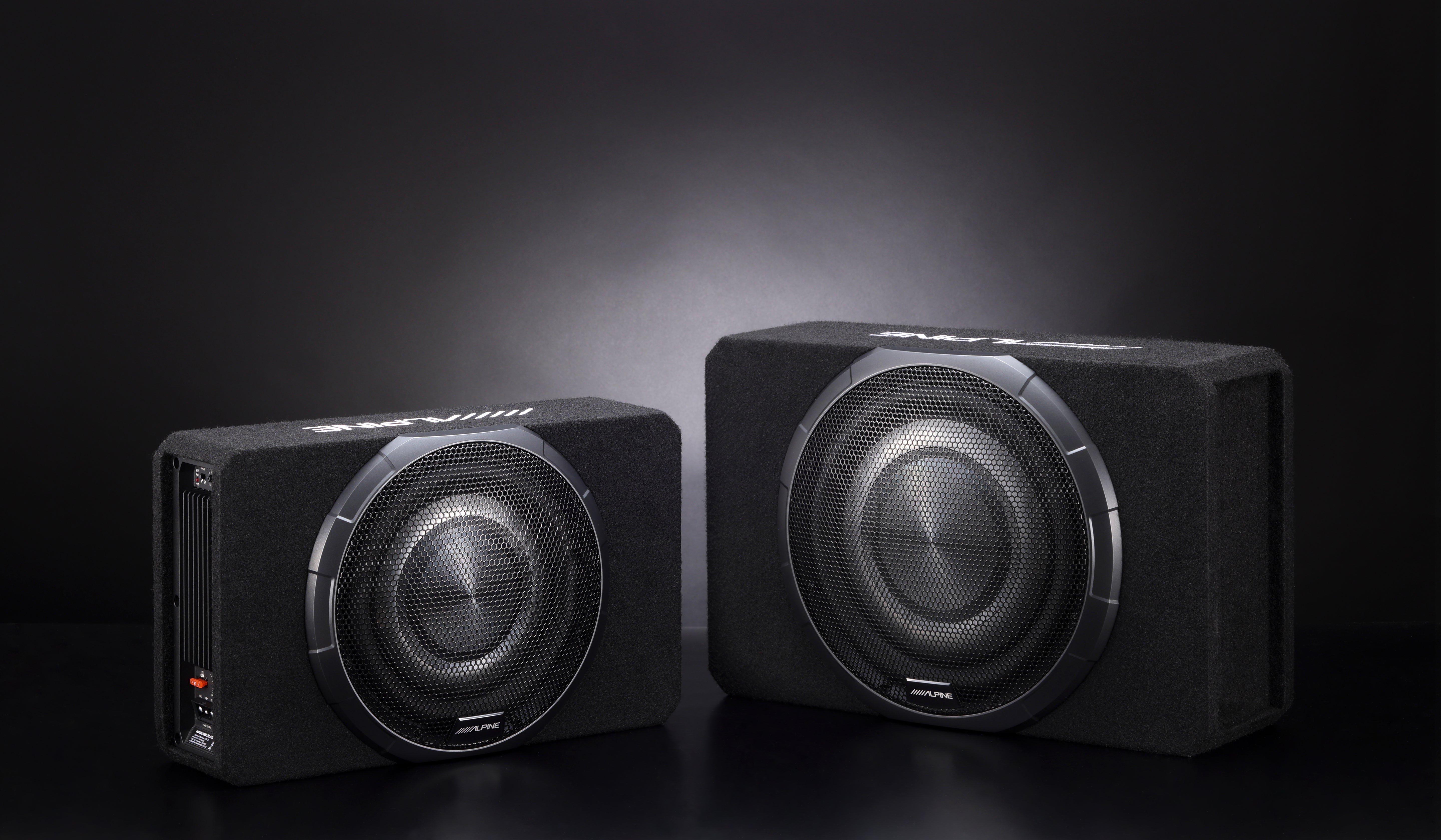 Alpine PWV-SB12 12" BassRev™ Powered Shallow Subwoofer Enclosure with OPTIM™ Sync Technology
