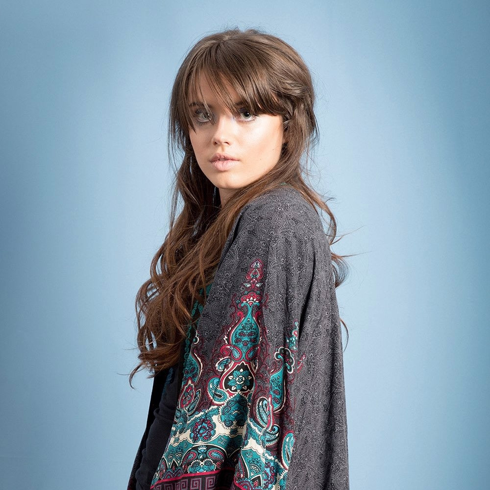 Fond en polyester infroissable Savage bleu poudre