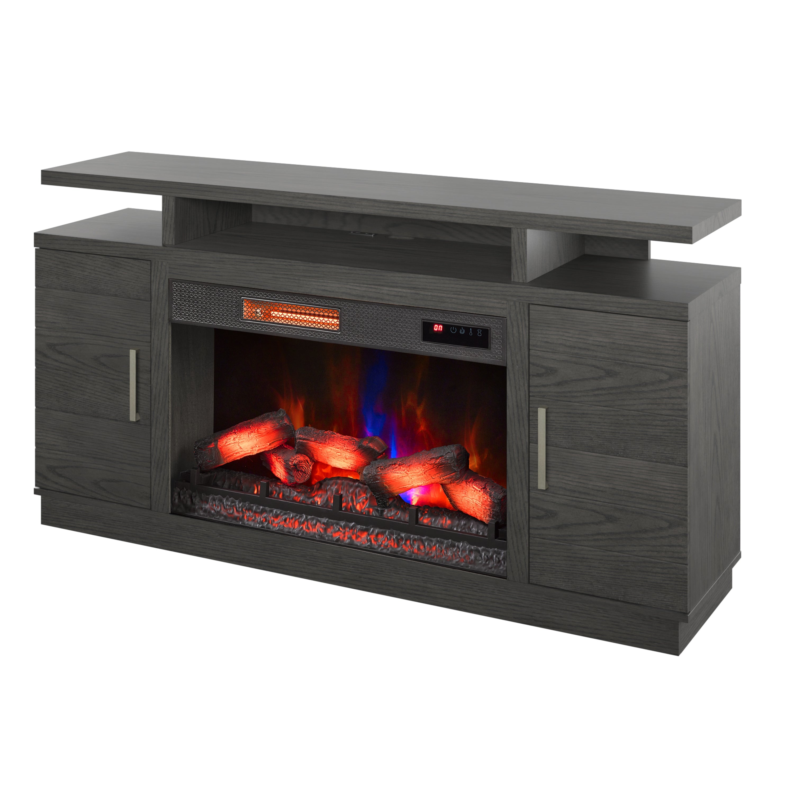 Bell'O Breya Media Stand with Electric Fireplace Insert Included