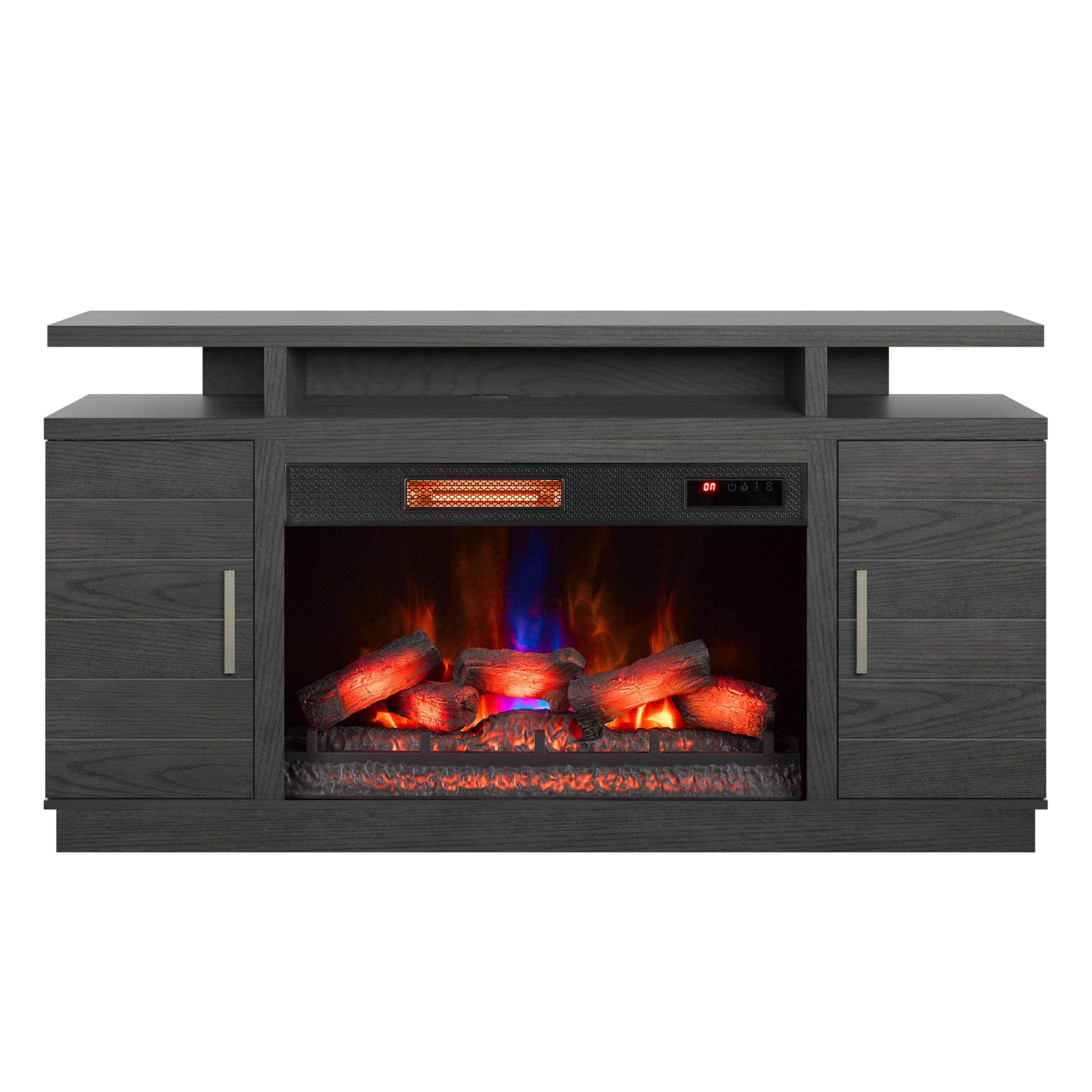 Bell'O Breya Media Stand with Electric Fireplace Insert Included