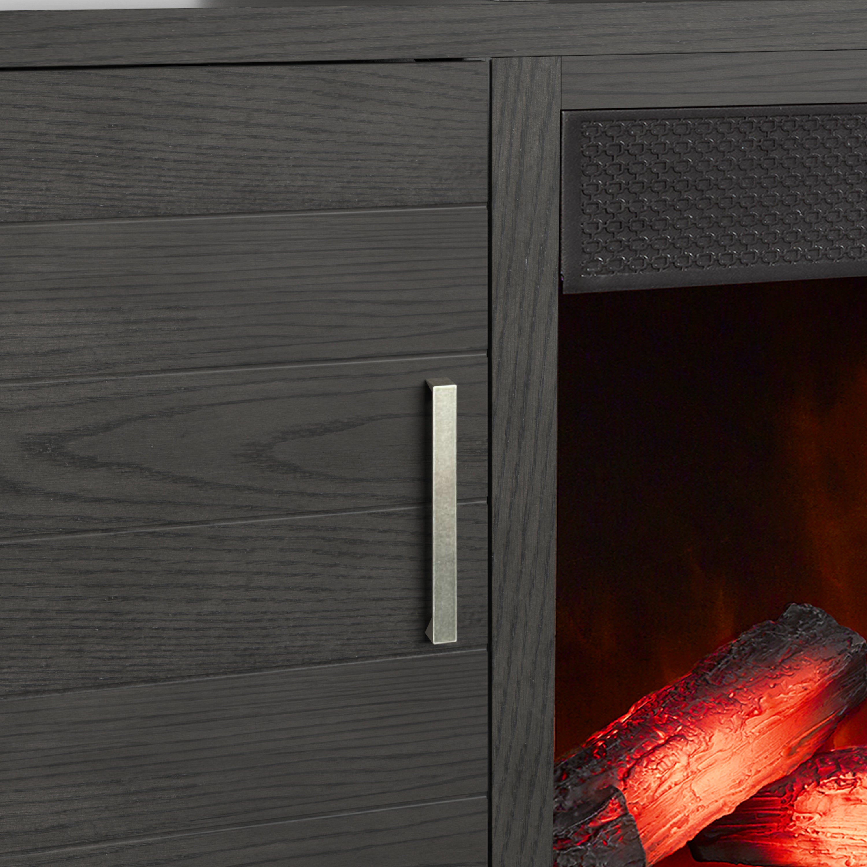 Bell'O Breya Media Stand with Electric Fireplace Insert Included