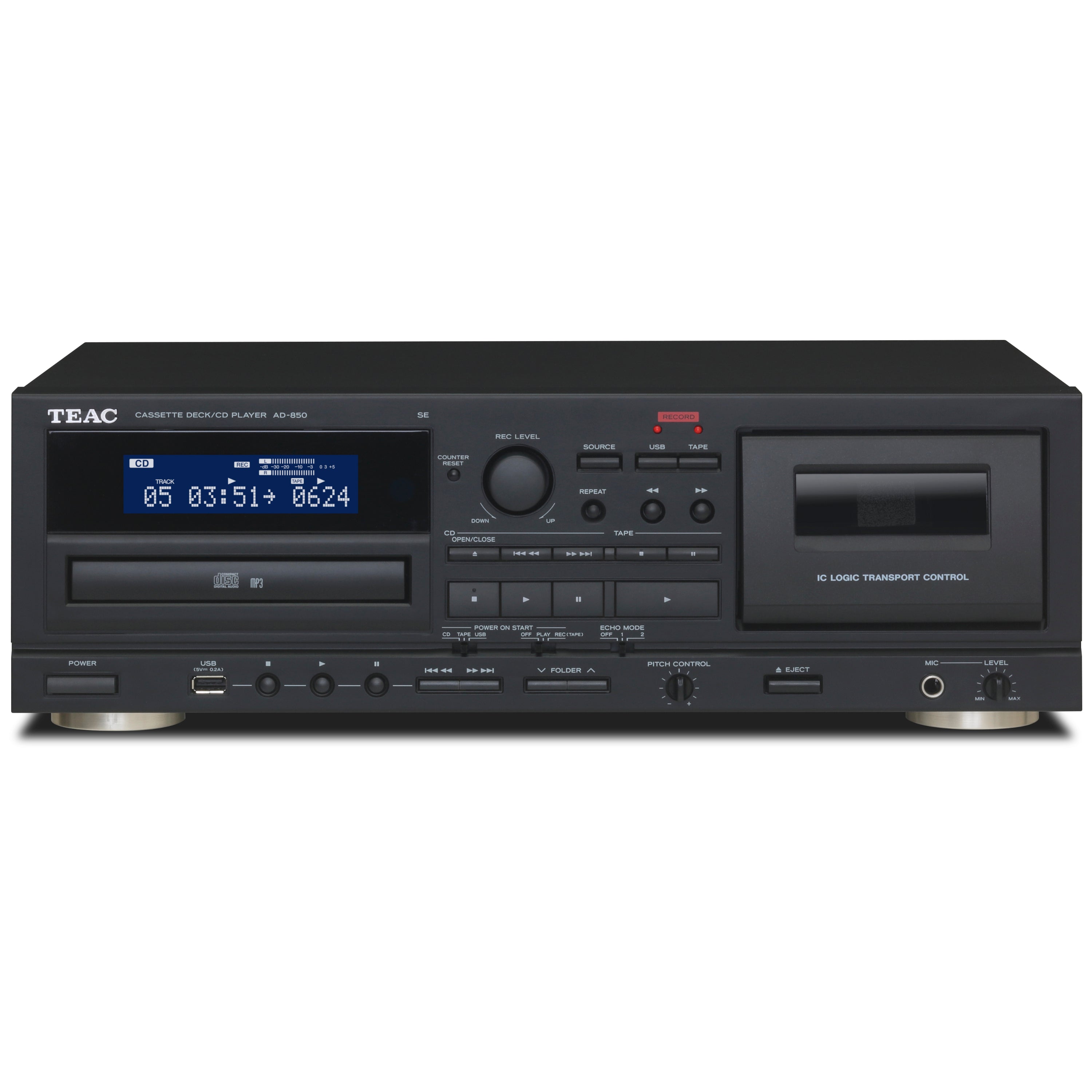 ラジオ・コンポ TEAC STEREO CASSETTE DECK TEAC AD-850-SE Cassette Deck / CD Player