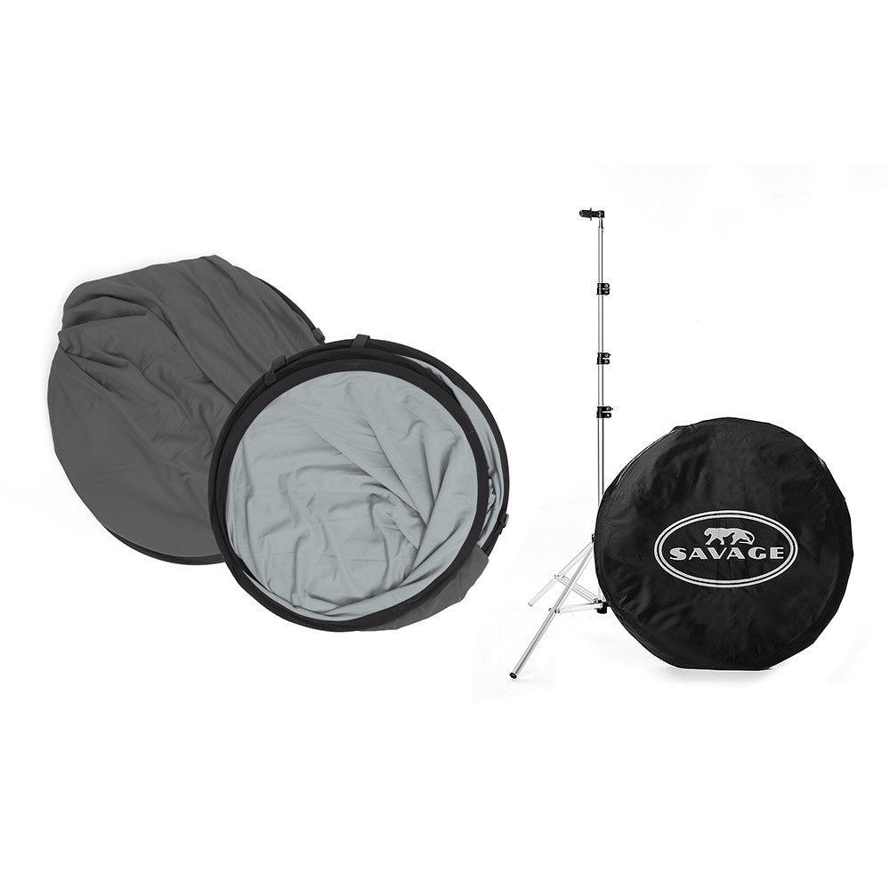 Arrière-plan pliable Savage avec support gris foncé/clair