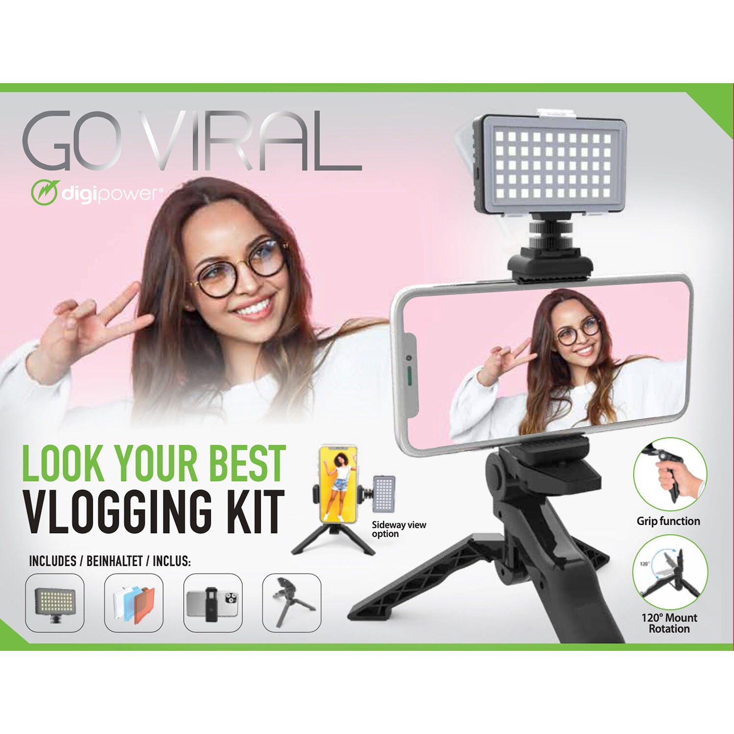 Kit de vlogging Digipower Go Viral Look Your Best
