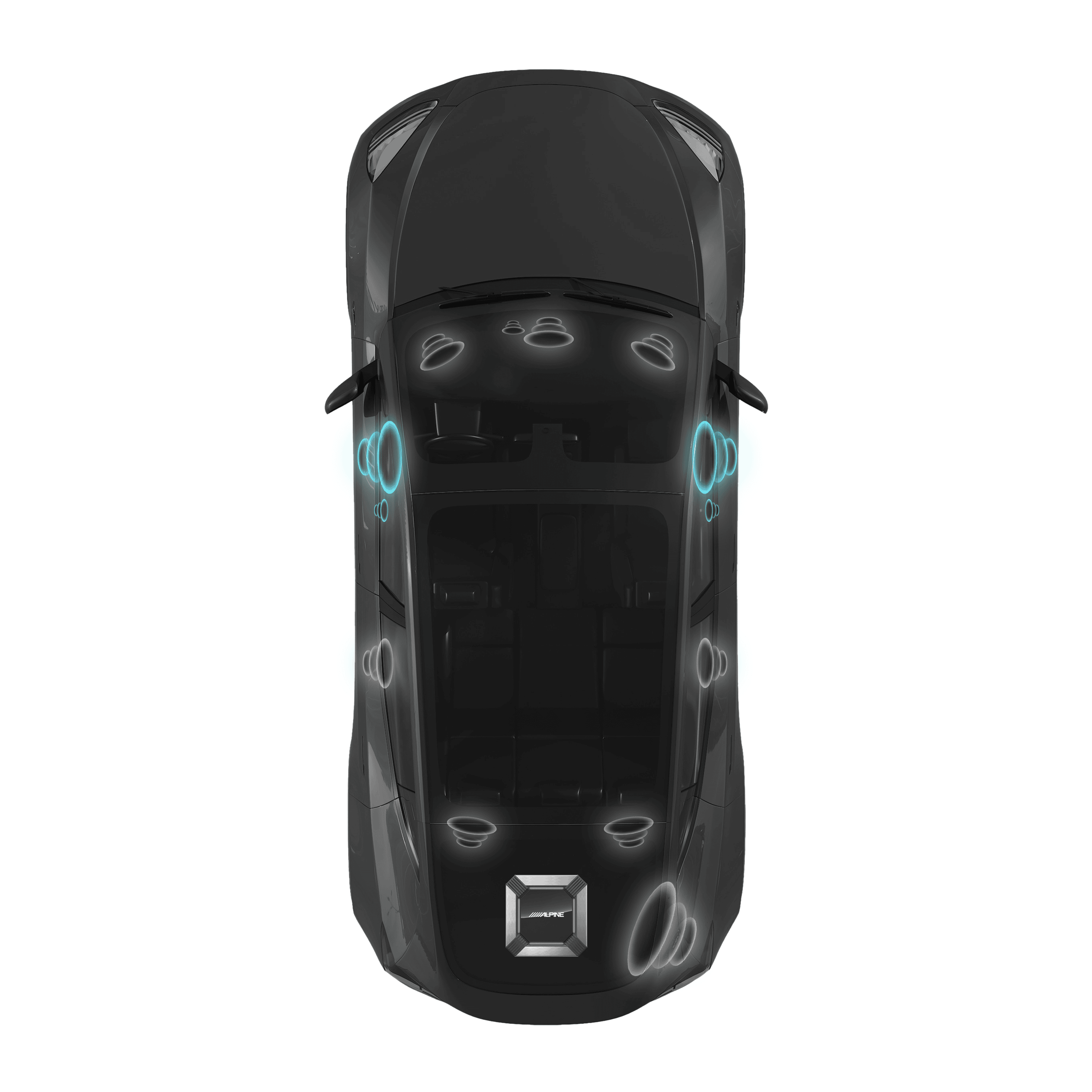 Alpine EV-65CF-T 6.5" Component Front Door Speaker Set for 2017-24 Tesla Model 3 & 2020-24 Tesla Model Y