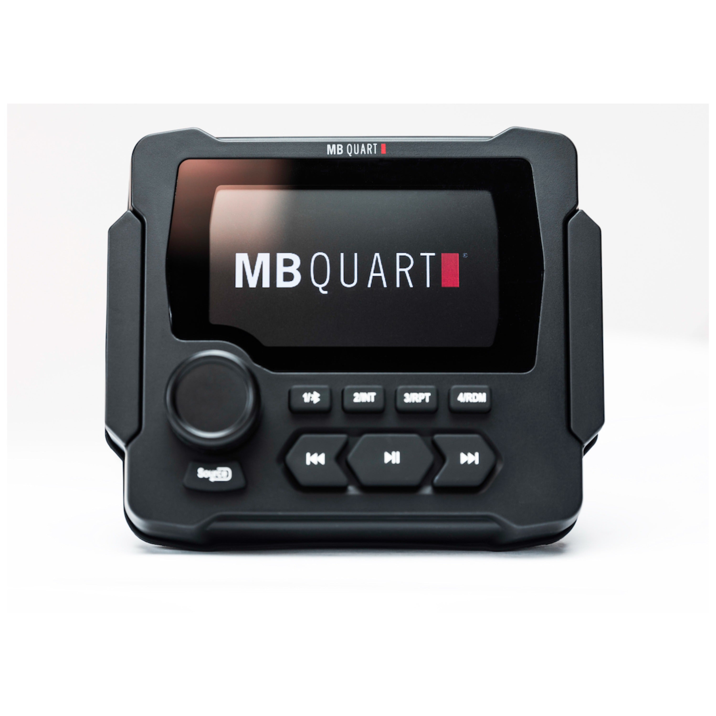 MB Quart GMR-LED 3.5" IP67 Source unit features AM/FM/Weather band, Bluetooth, USB input, and a 160W internal amp