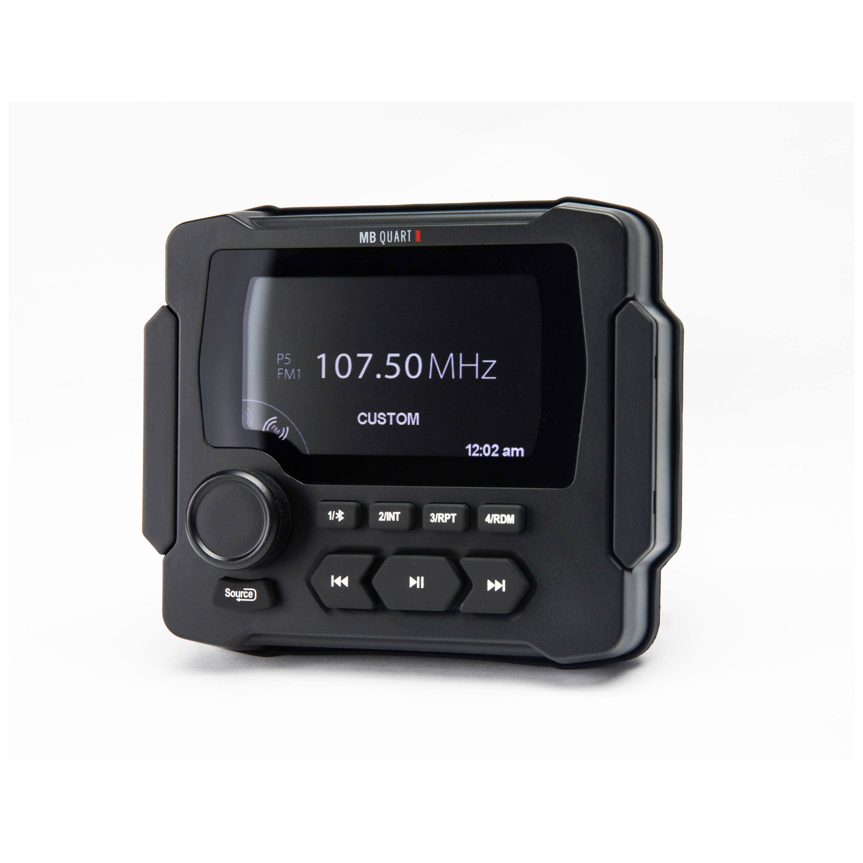 MB Quart GMR-LED 3.5" IP67 Source unit features AM/FM/Weather band, Bluetooth, USB input, and a 160W internal amp