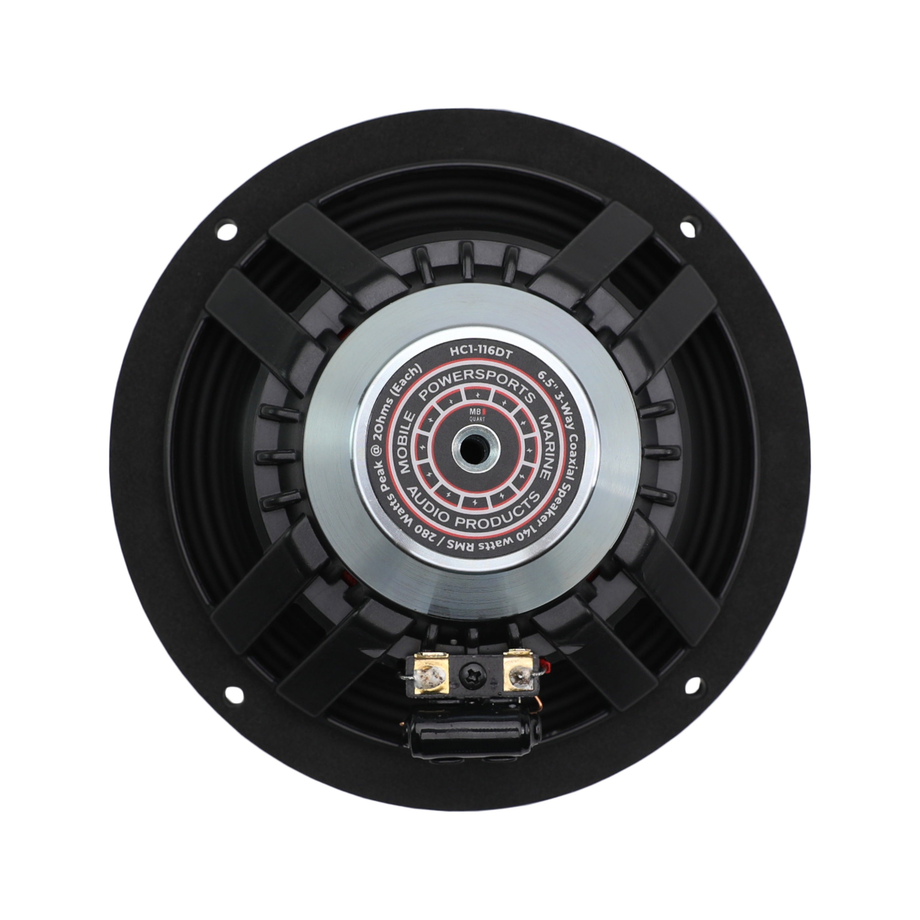 MB Quart HC1-116DT 6.5" 3-Way 2 Ohm Coaxial Speaker System for Harley-Davidson - Directly Upgrades the Front Speakers.