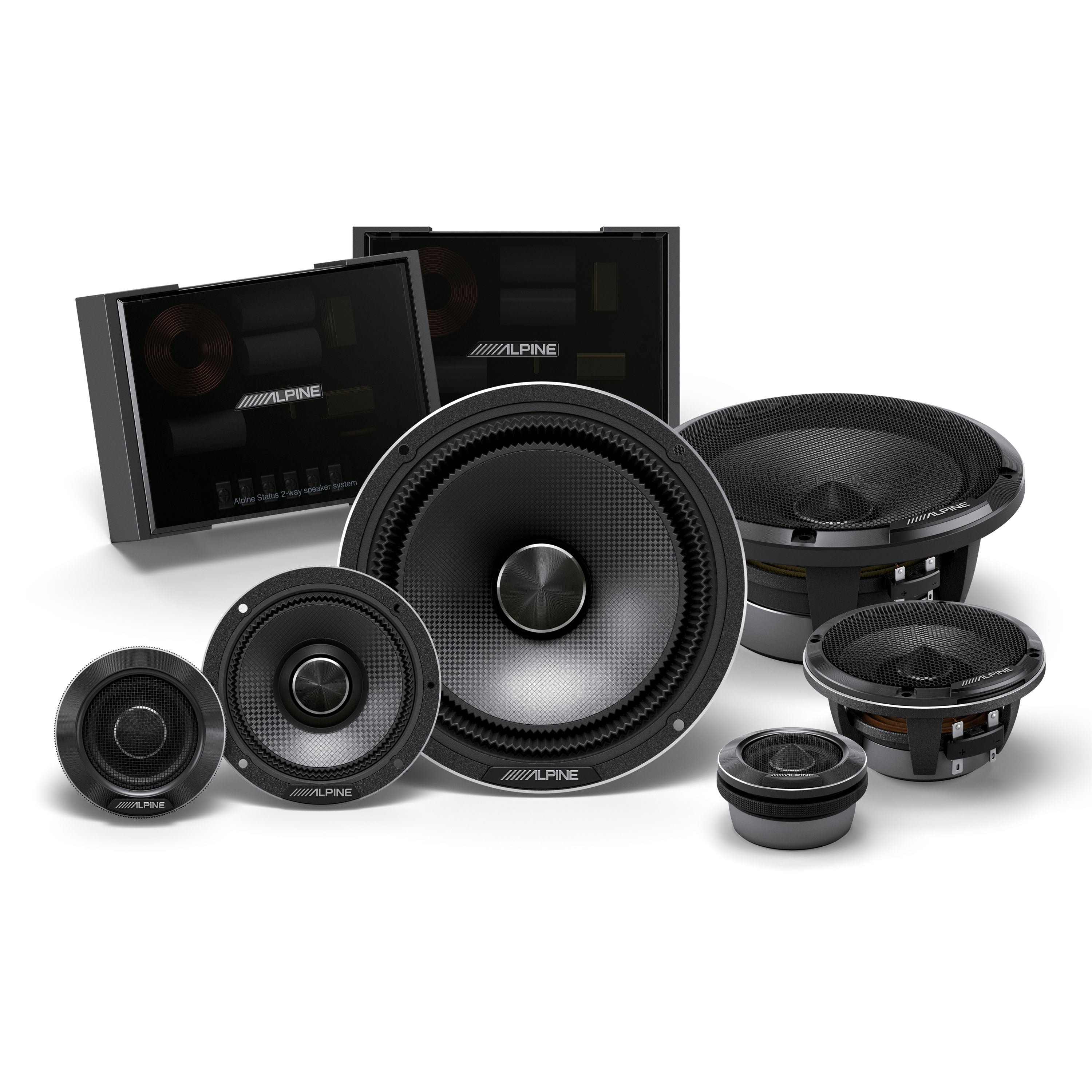 Enceintes composantes 3 voies Alpine Status haute résolution 6,5 pouces HDZ-653