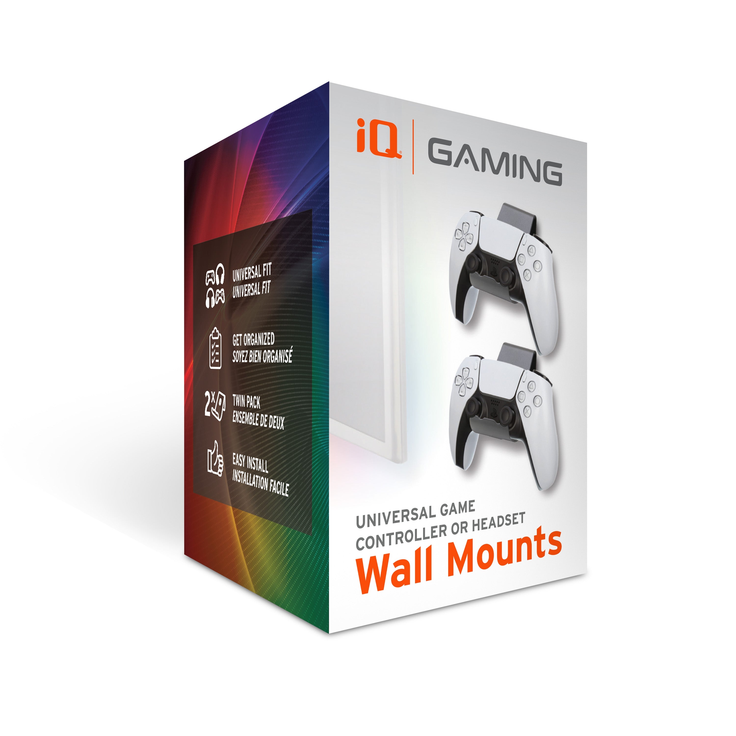 iQ Gaming Wall Mount Dual for Controllers & Headsets