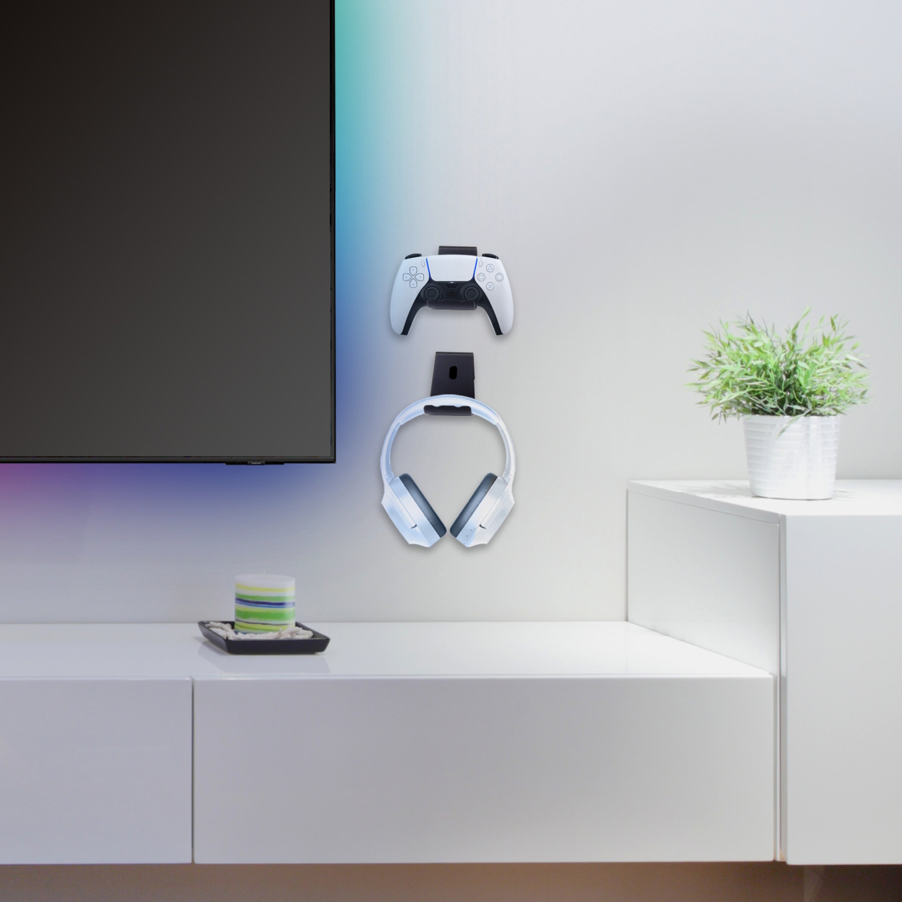 iQ Gaming Wall Mount Dual for Controllers & Headsets