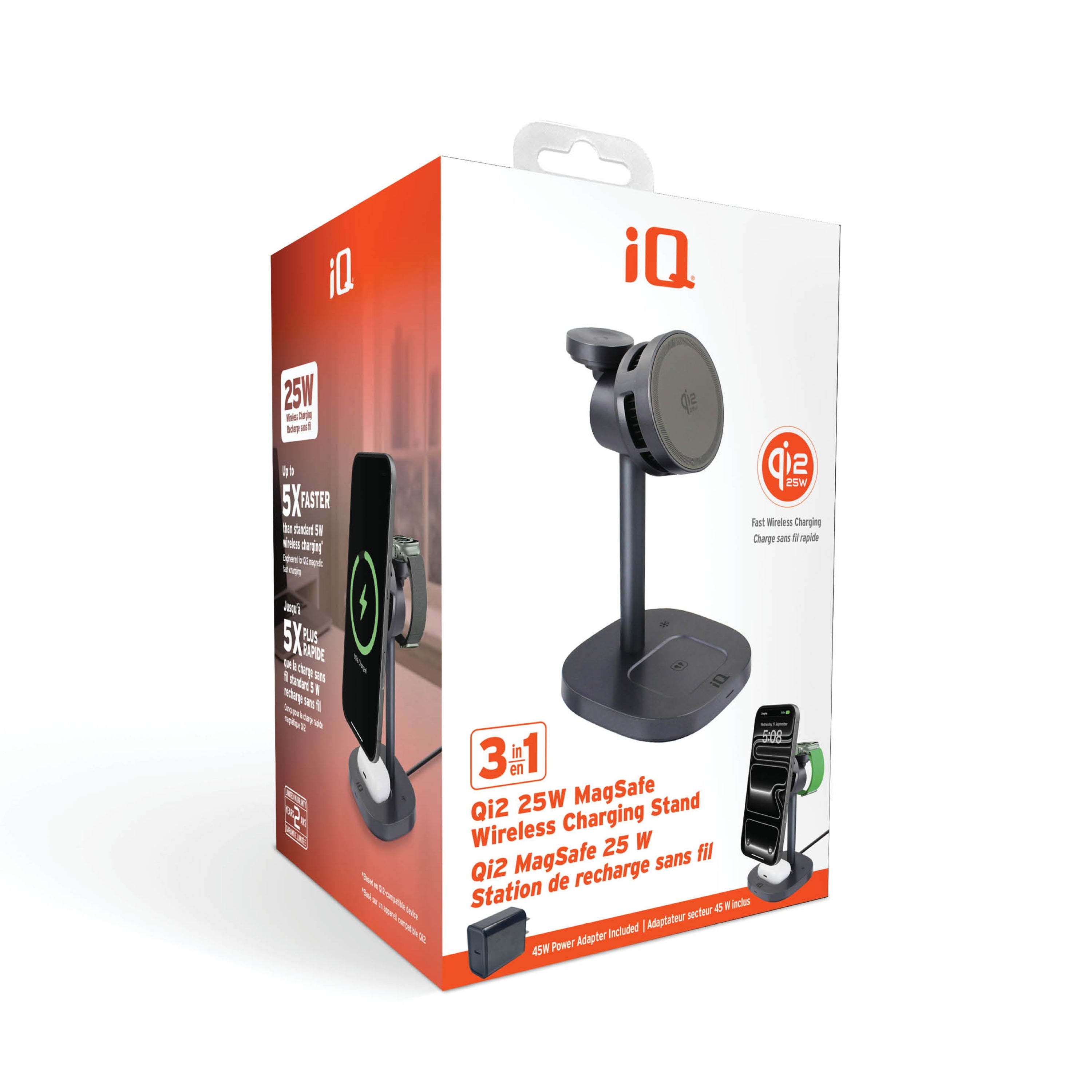 iQ 3-in-1 Qi 25W MagSafe Wireless Charging Stand
