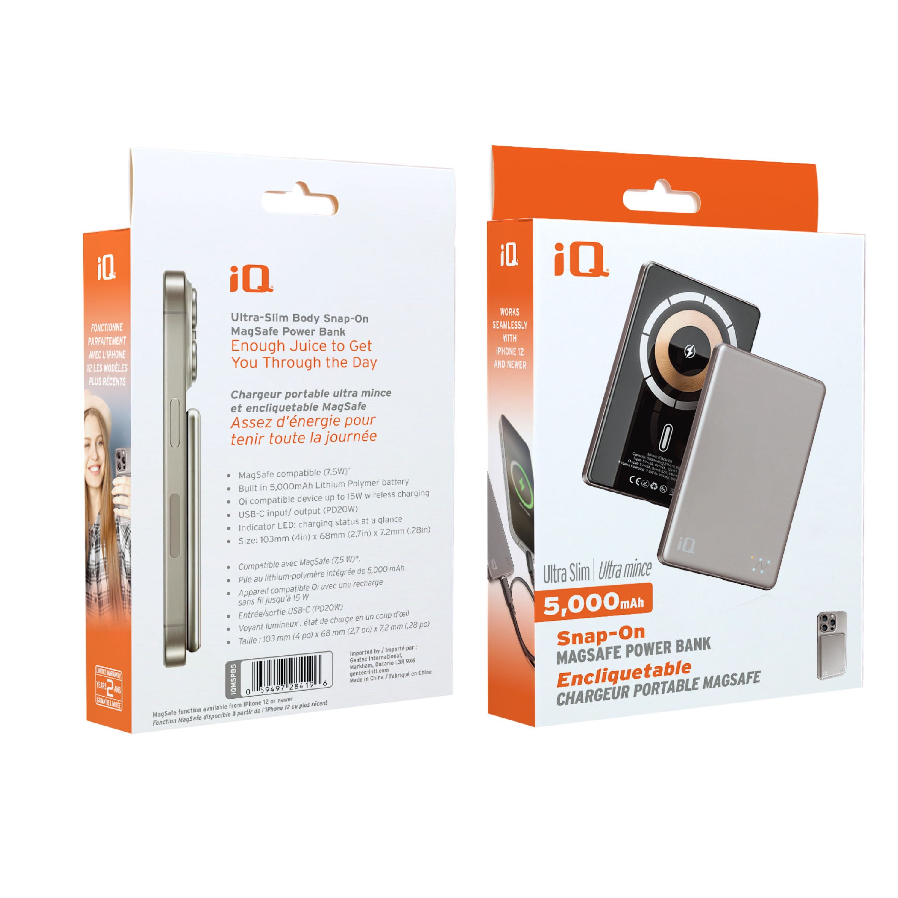 iQ Super Slim MagSafe Power Bank 5,000mAh