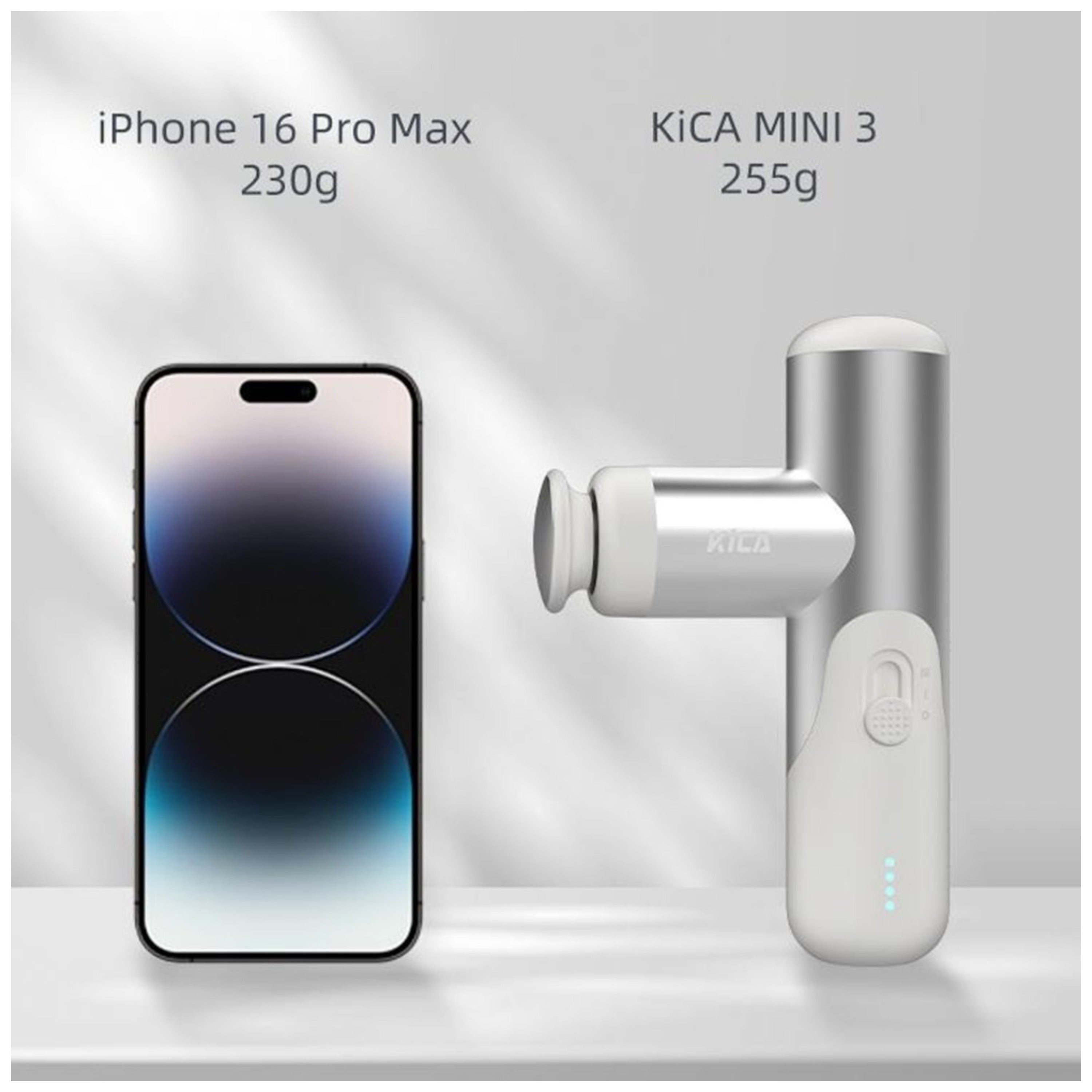 KiCA MINI3 Percussive Massager White