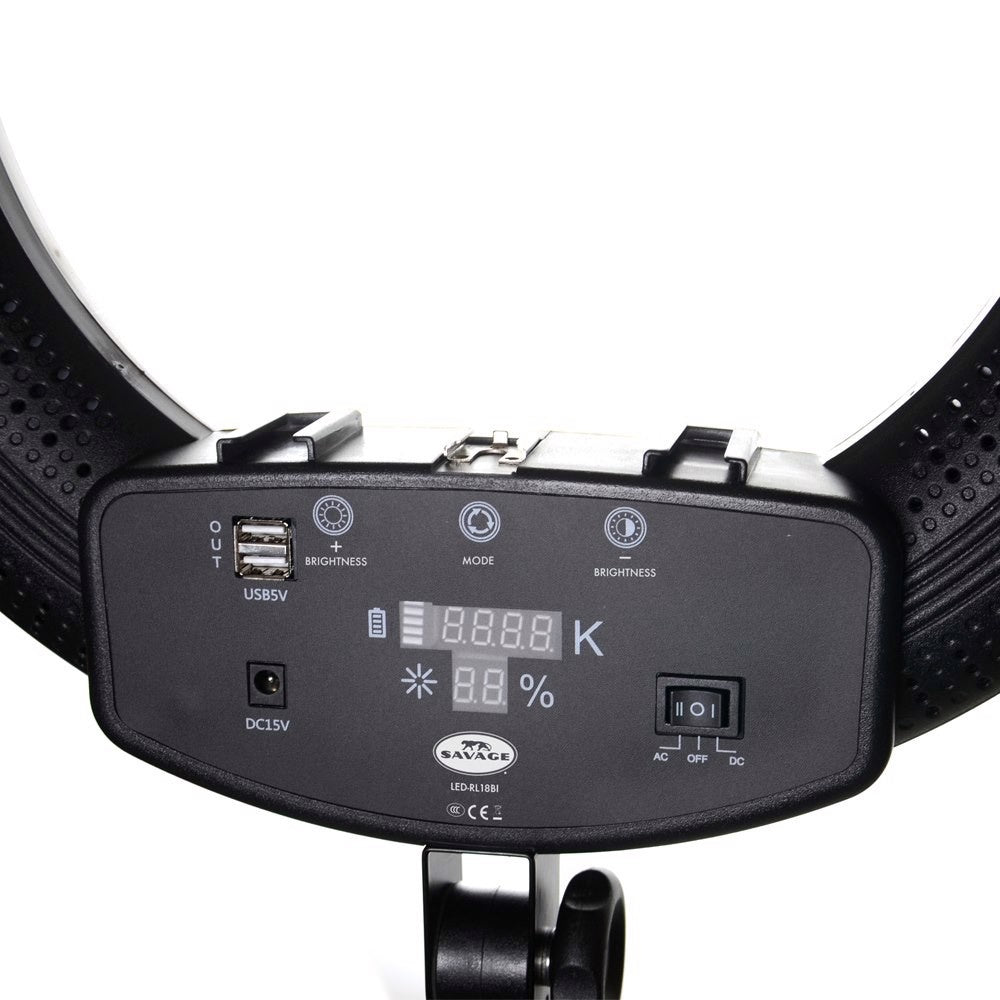 Anneau lumineux LED bicolore Savage Luminous Pro 18"