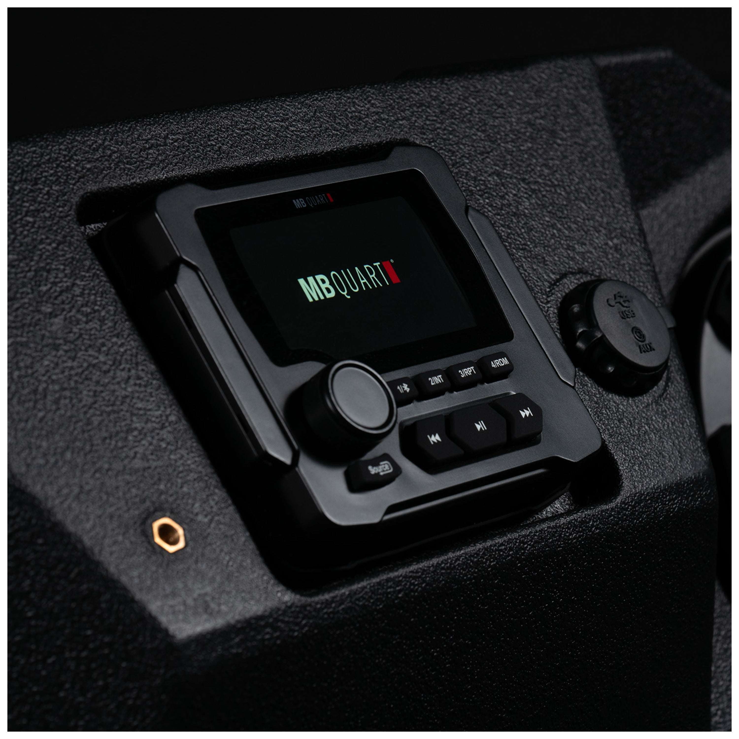 MB Quart MBQD-STG4A-1 Can-Am Defender - Stage 4 Visor Audio System four speakers, 320-watt four channel amplifier