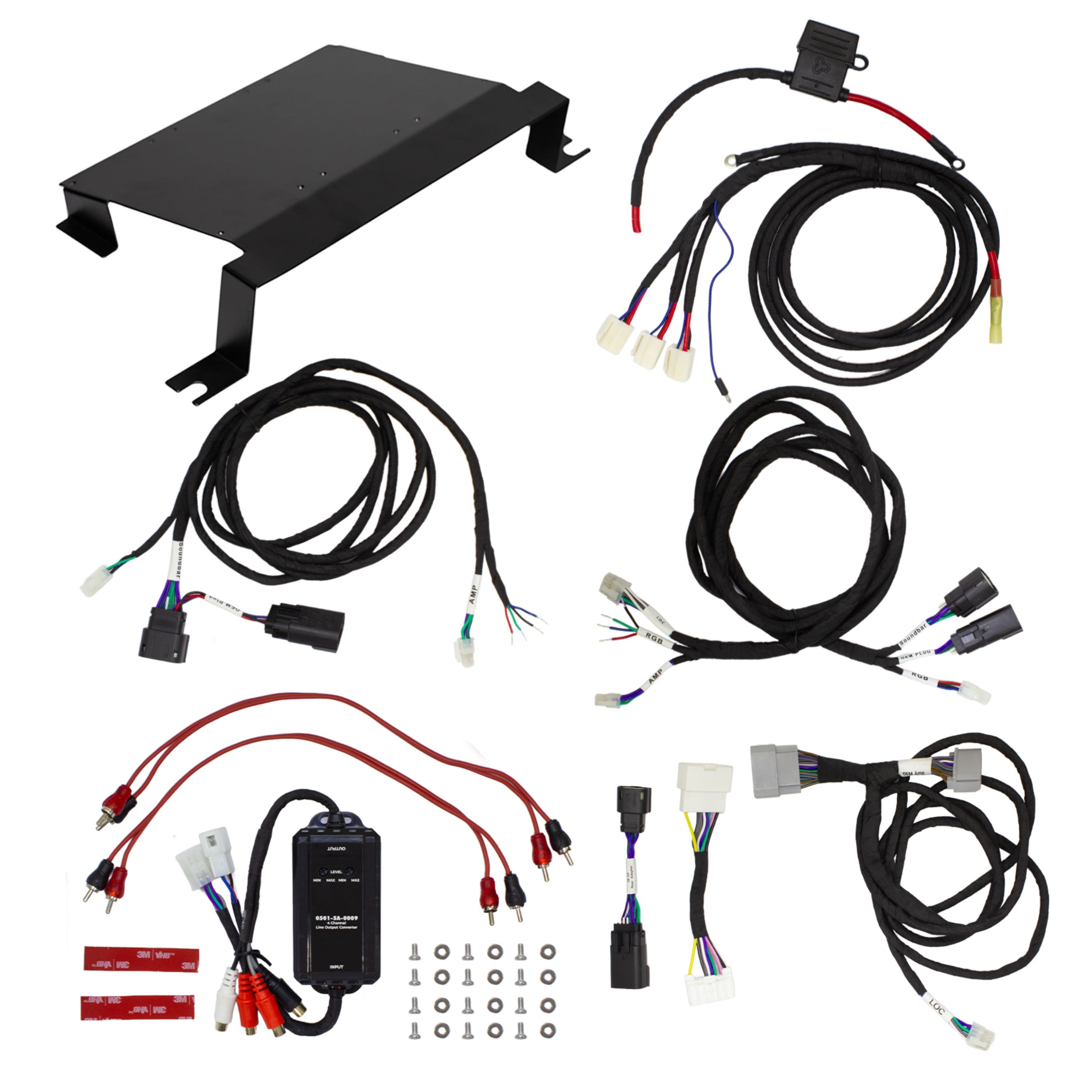 MB Quart MBQJ-AMP-ACC-1 LOC Kit for 2018-2025+ Jeep JL and JT Include LOC, Amp bracket and Harness