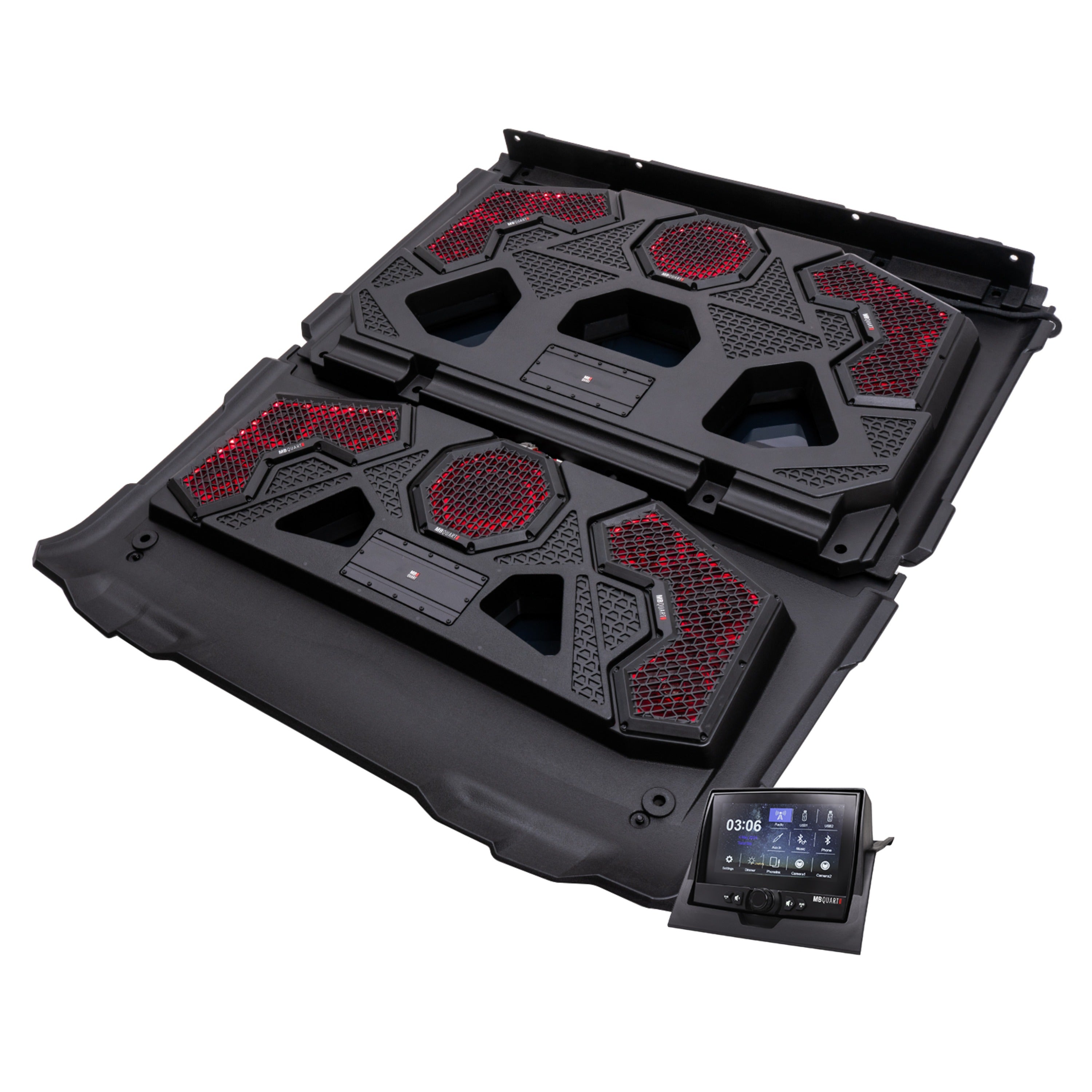 MB Quart MBQRG4-S14R 1000-watt Ranger audio roof with a dash-mounted GMR7V1 source unit