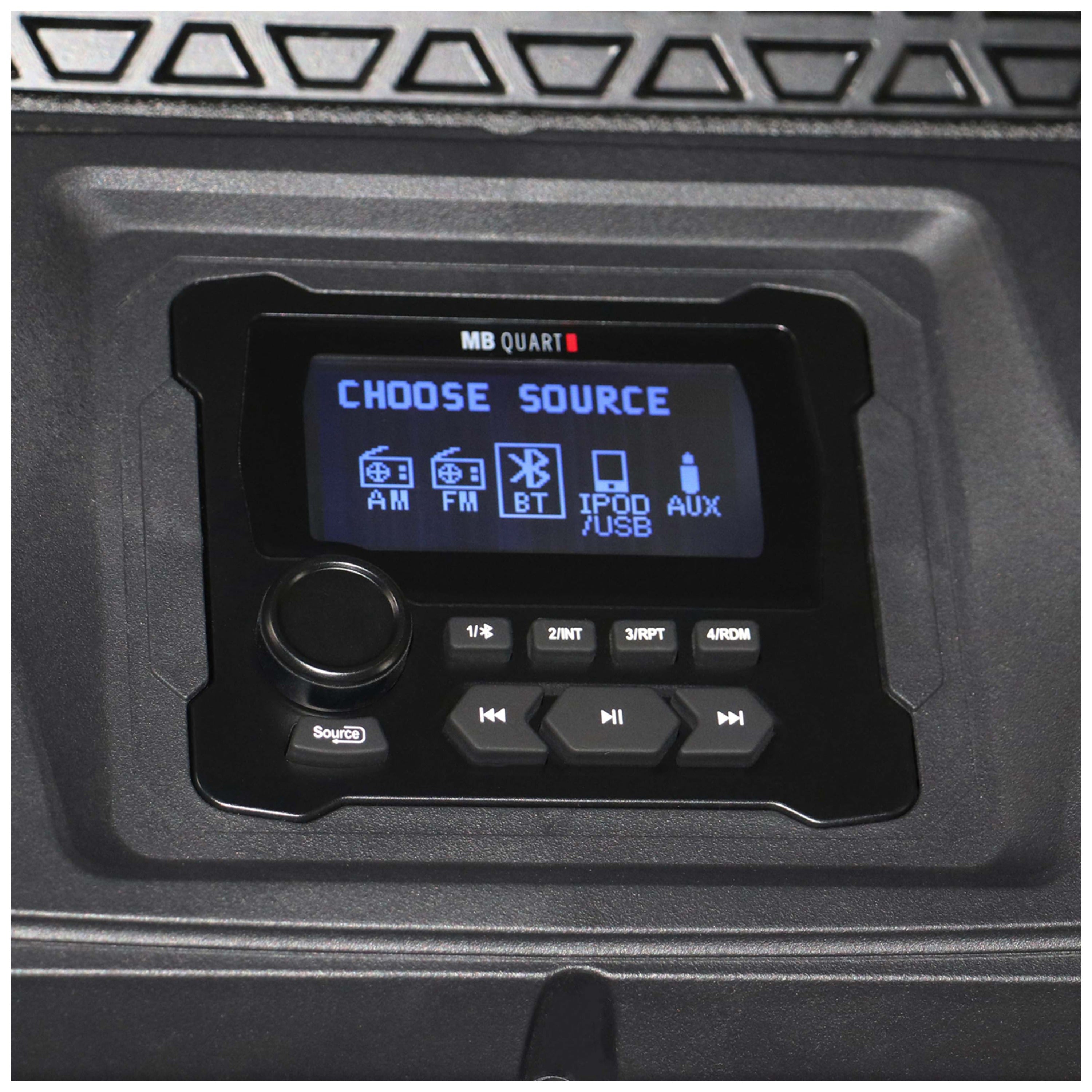 MB Quart MBQRT2-S6R 500-watt, audio roof with a GMR-LCD source unit. Six 6.5-inch coaxial speakers