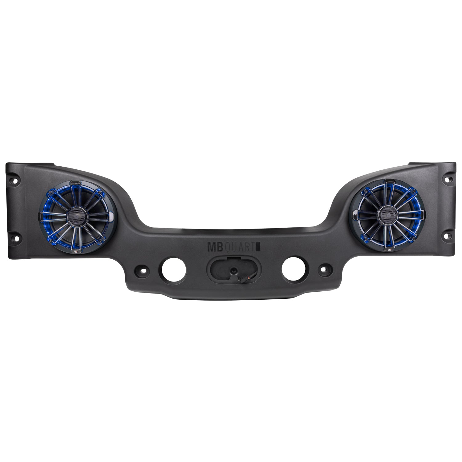 MB Quart MBQJK-28CRGB Jeep Wrangler (JK) Tuned Rear Overhead Soundbar with Two 8 Inch Coaxial Speakers and Enclosure.