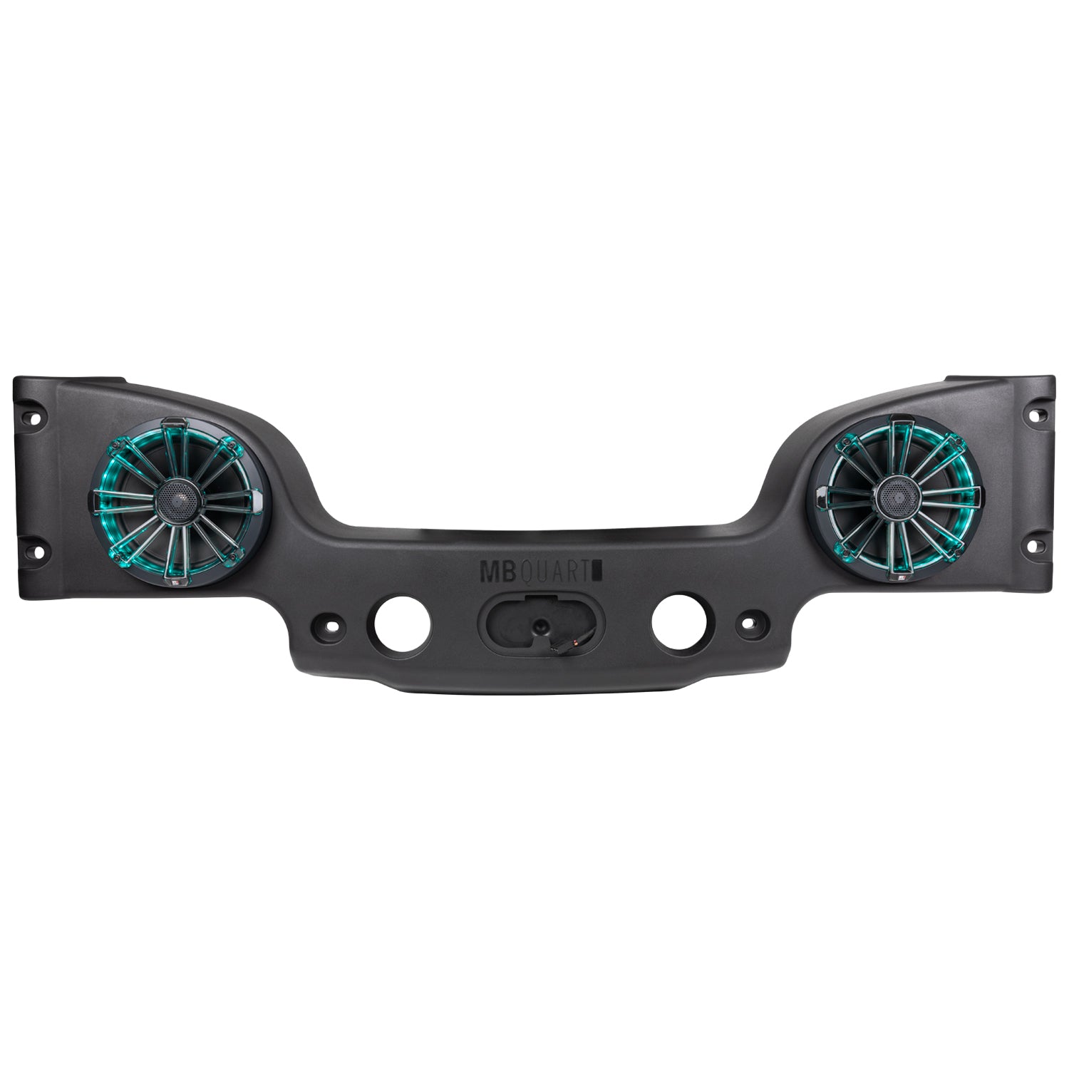 MB Quart MBQJK-28CRGB Jeep Wrangler (JK) Tuned Rear Overhead Soundbar with Two 8 Inch Coaxial Speakers and Enclosure.