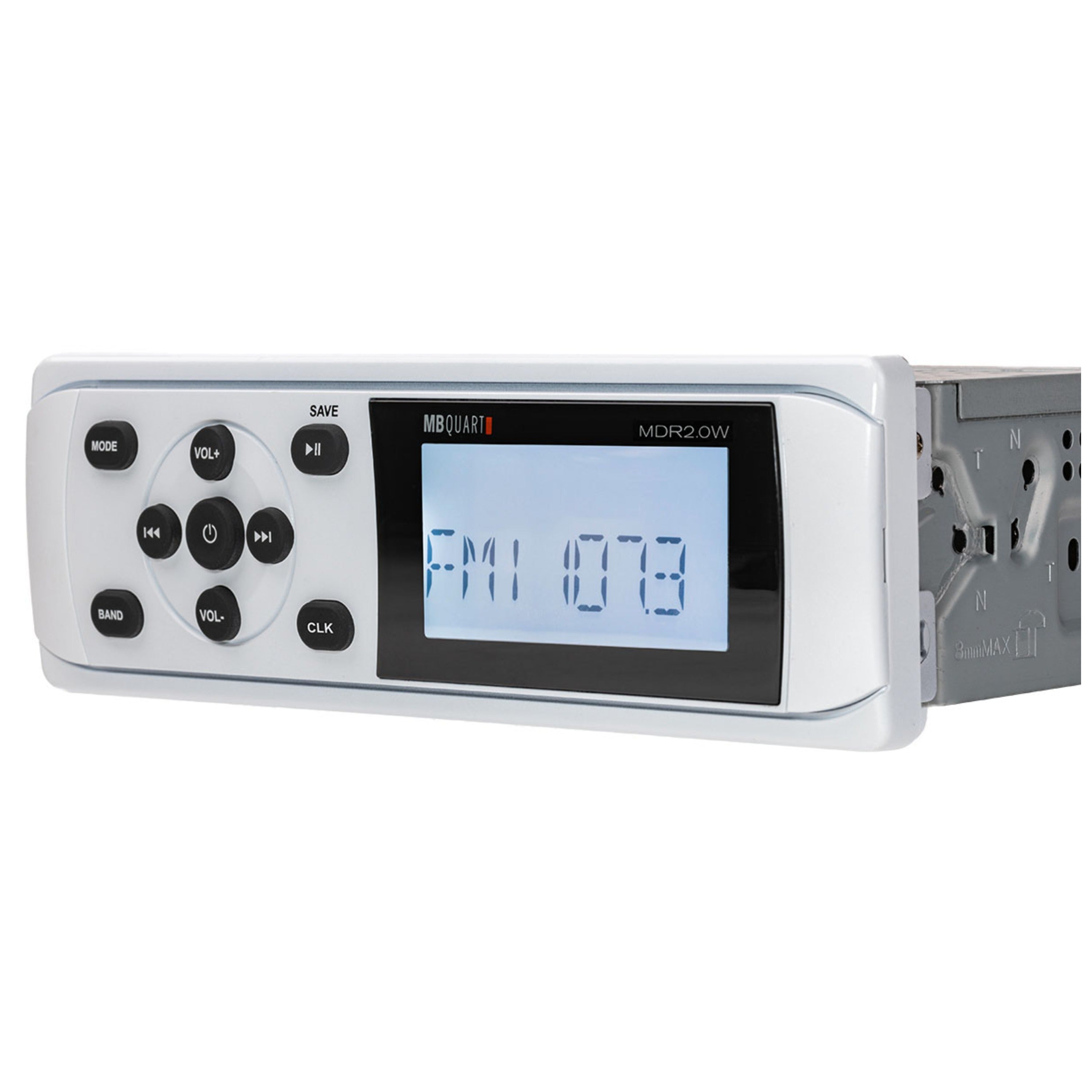 MB Quart MDR2.0W DIN Mount Mechless RV Radio/Source Unit (white)