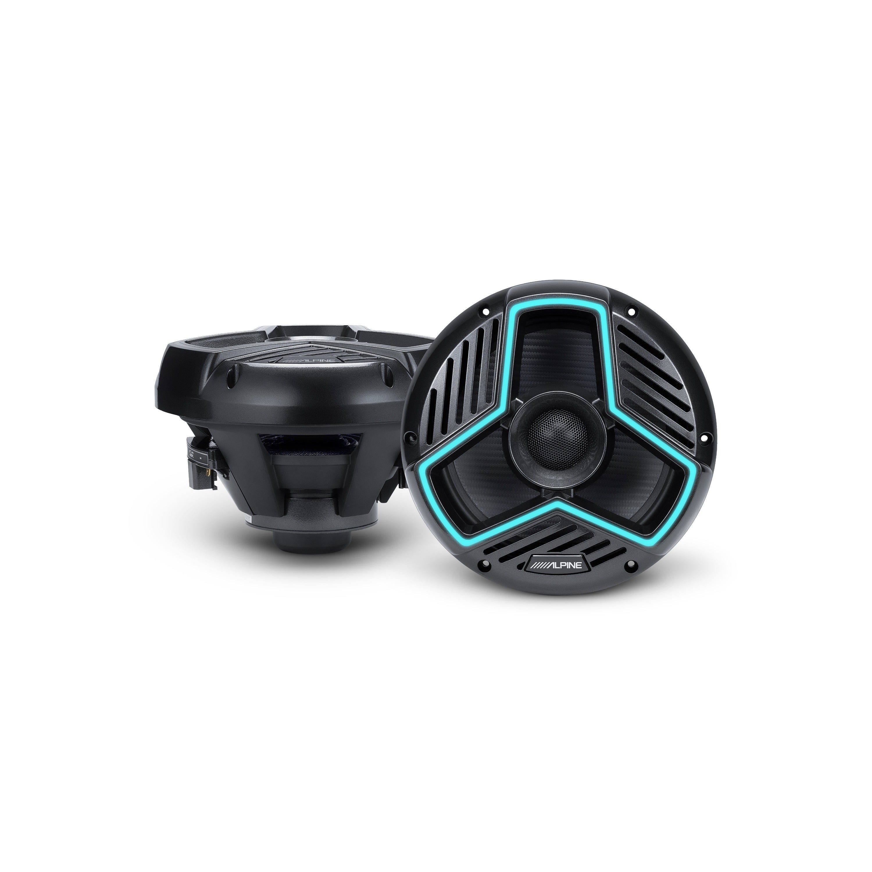 Alpine MRN-S88-L 8.8" Marine Coaxial Speakers with Integrated RGB Lighting and IP66 Waterproof Design