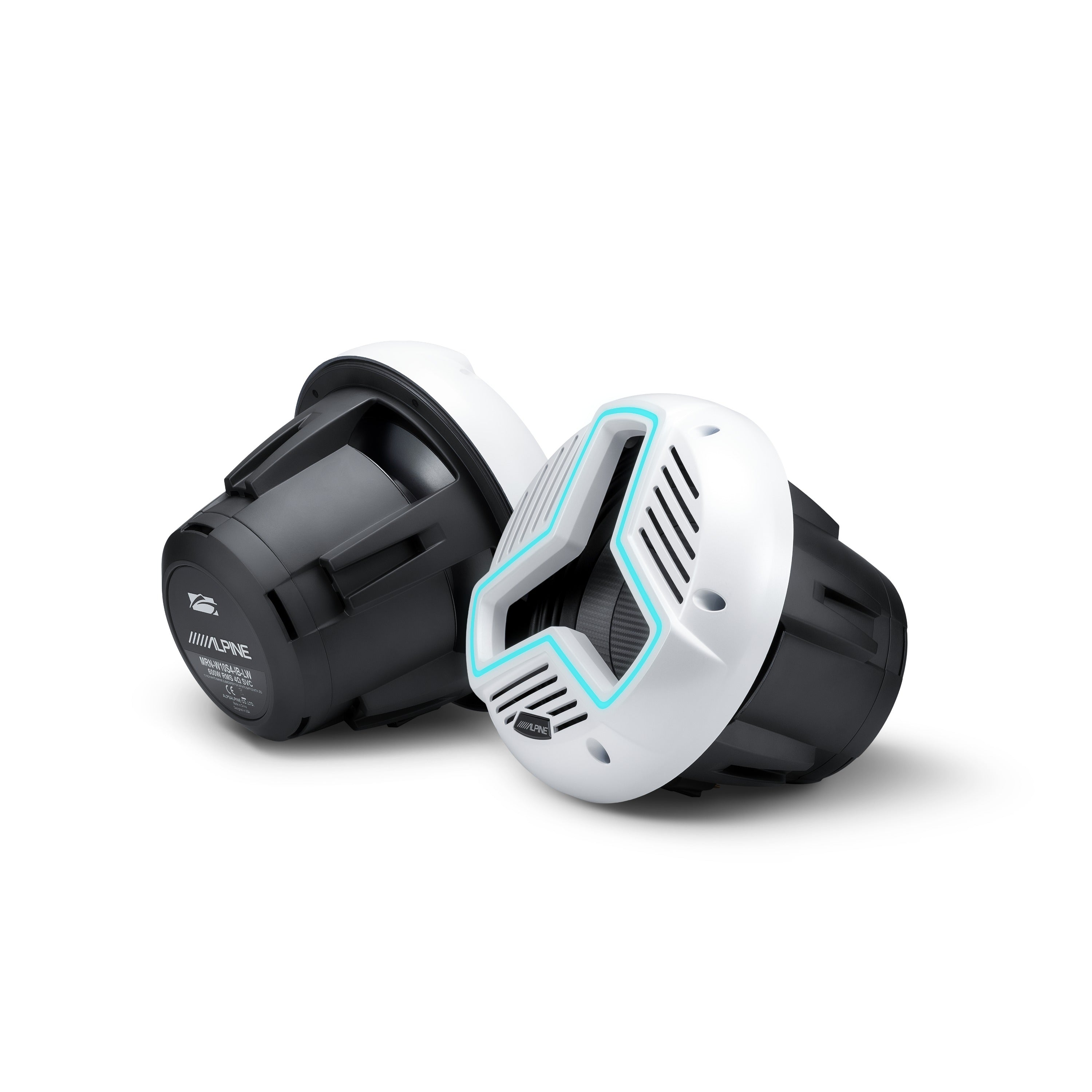 Alpine Marine 10" Marine Subwoofer with Integrated RGB Lighting and IP66 Waterproof Design