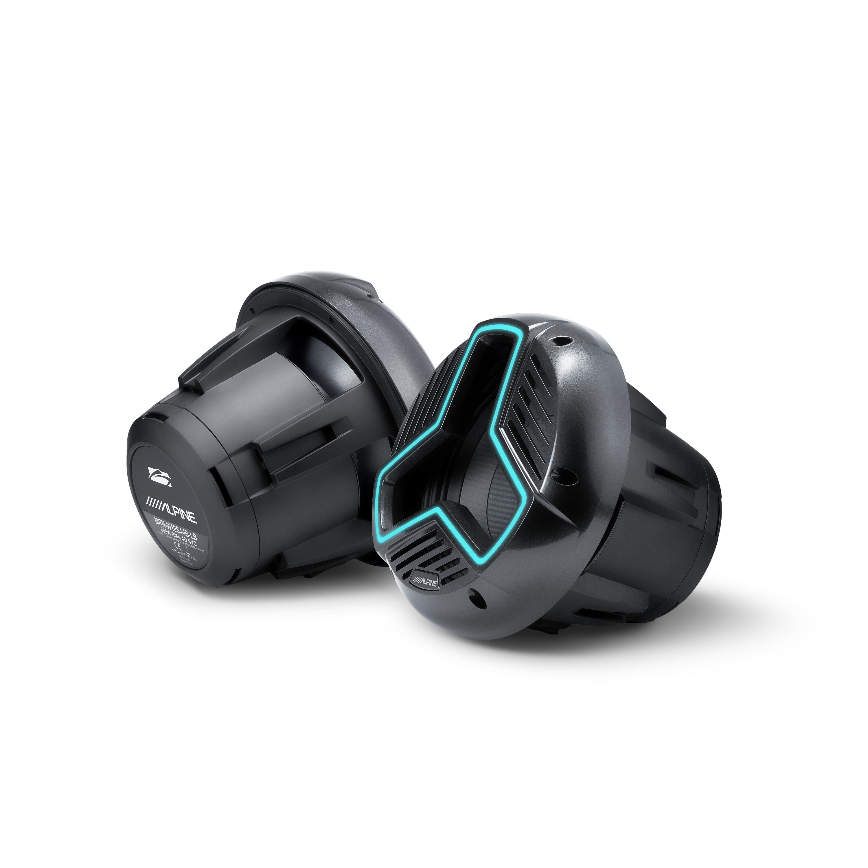 Alpine Marine 10" Marine Subwoofer with Integrated RGB Lighting and IP66 Waterproof Design