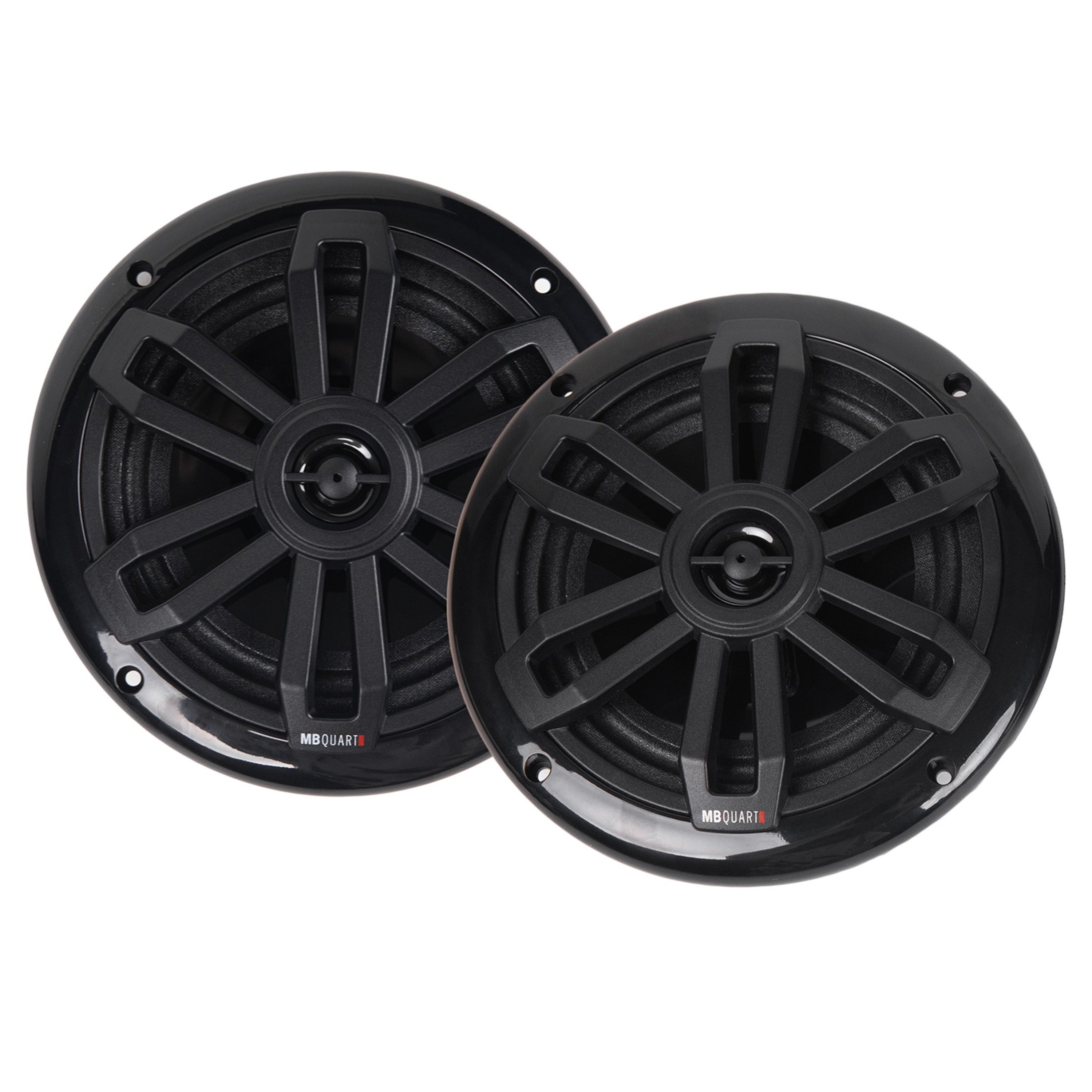 MB Quart NF1-116SB Black 6.5" 2-Way Coaxial Nautic Slim Fit Formula Speaker System with Integrated Tweeter