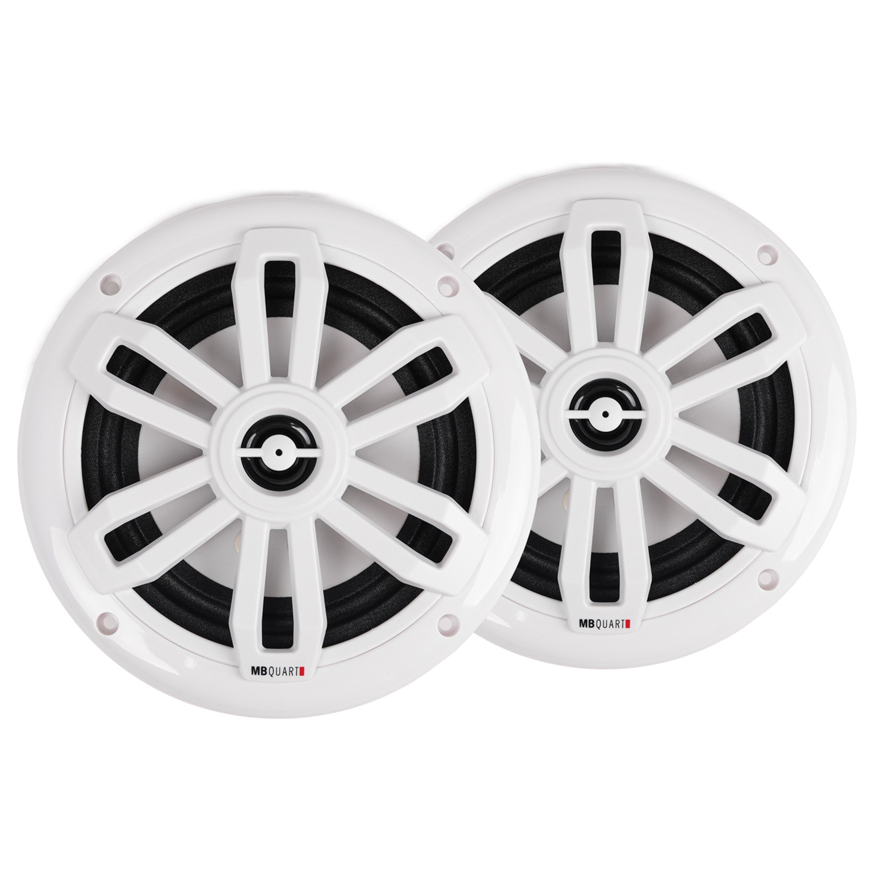 MB Quart NF1-116SW White 6.5" 2-Way Coaxial Nautic Formula Slim Fit Speaker System with Integrated Tweeter