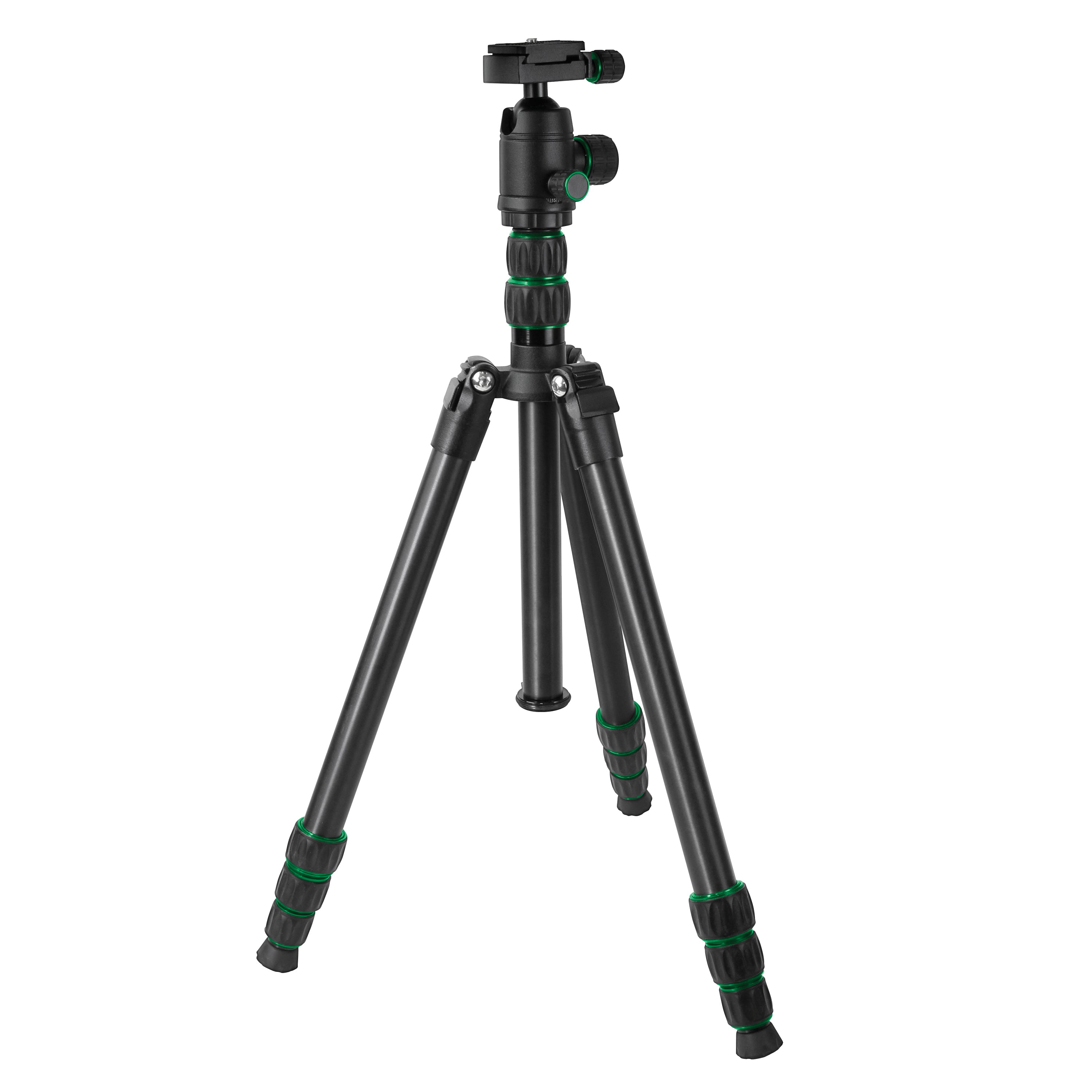 Optex Black Aluminum 4 Section Travel Tripod