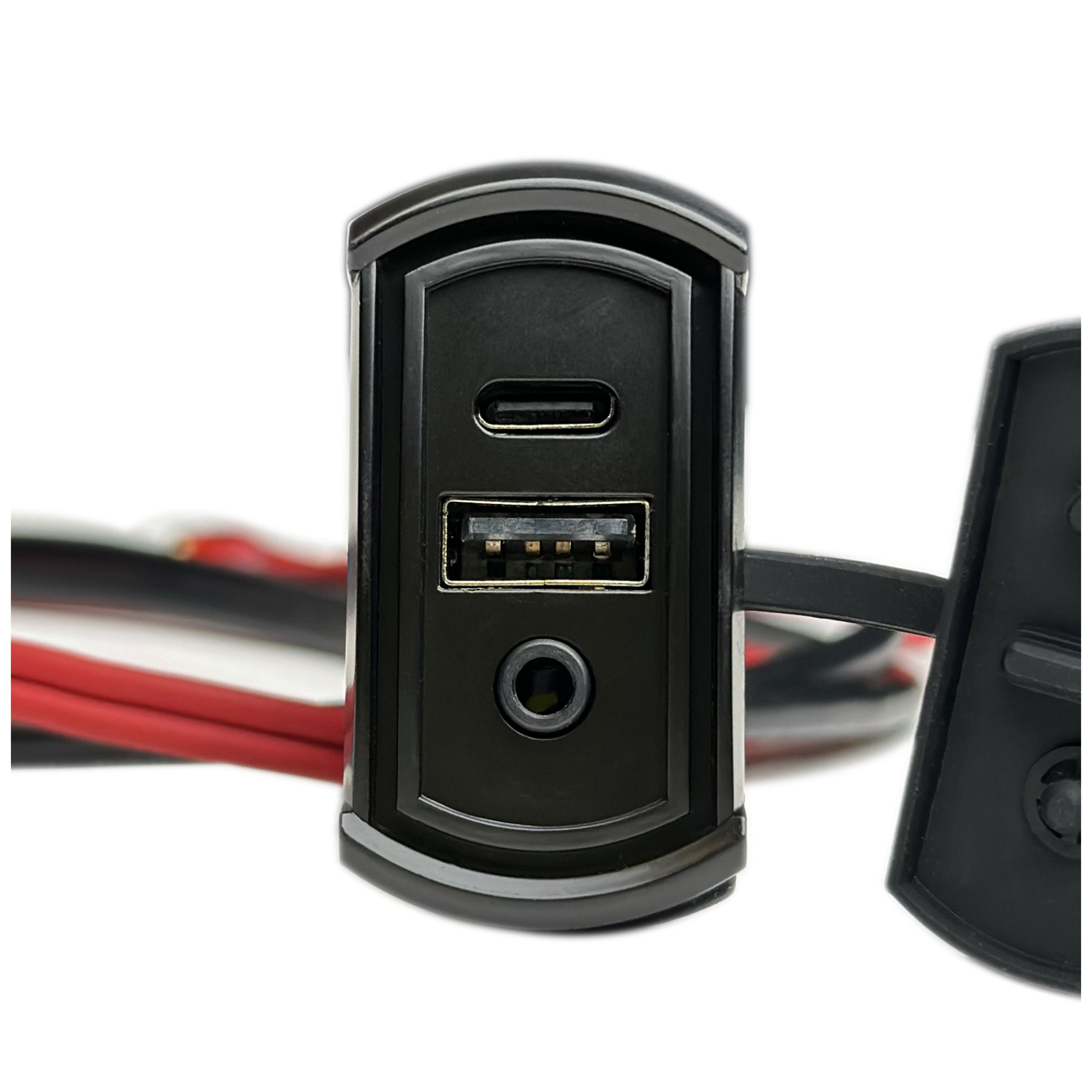 MB Quart PSAP-3S Dash mounted plug for GMR-7 w/ USB, USB-C and 3.5mm