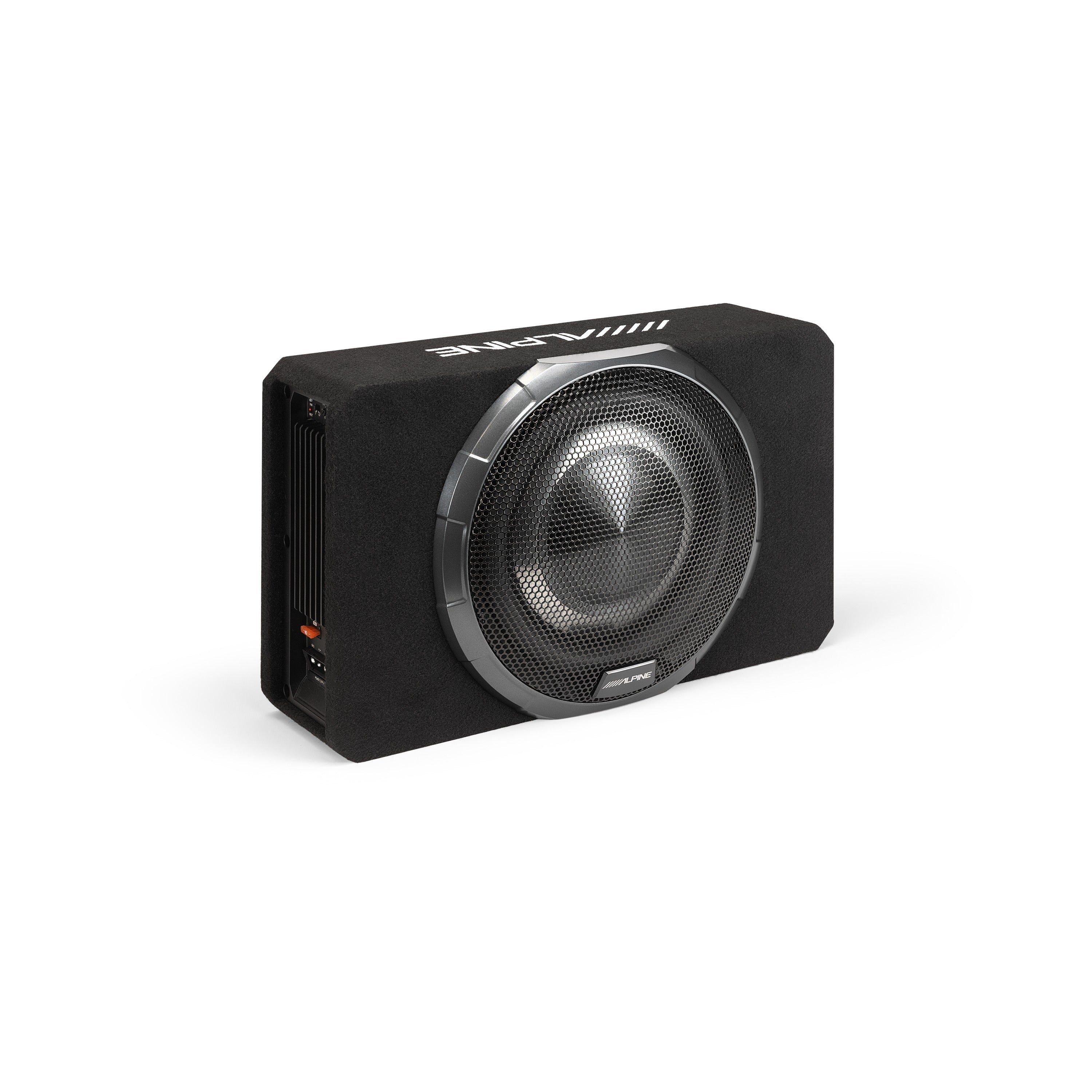 Alpine PWV-SB10 10" BassRev™ Powered Shallow Subwoofer Enclosure with OPTIM™ Sync Technology