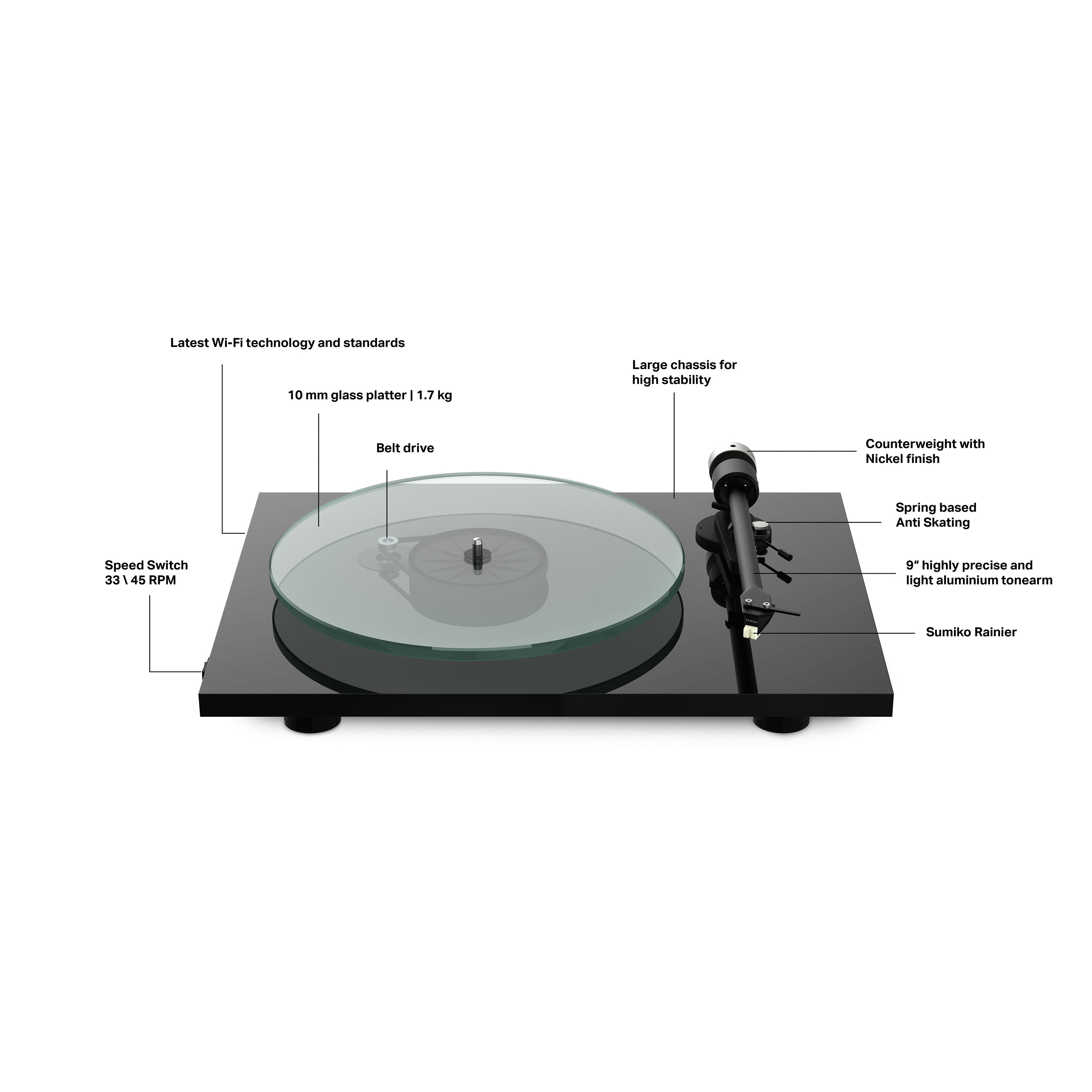 Pro-Ject T2-W Turntable (Rainier)