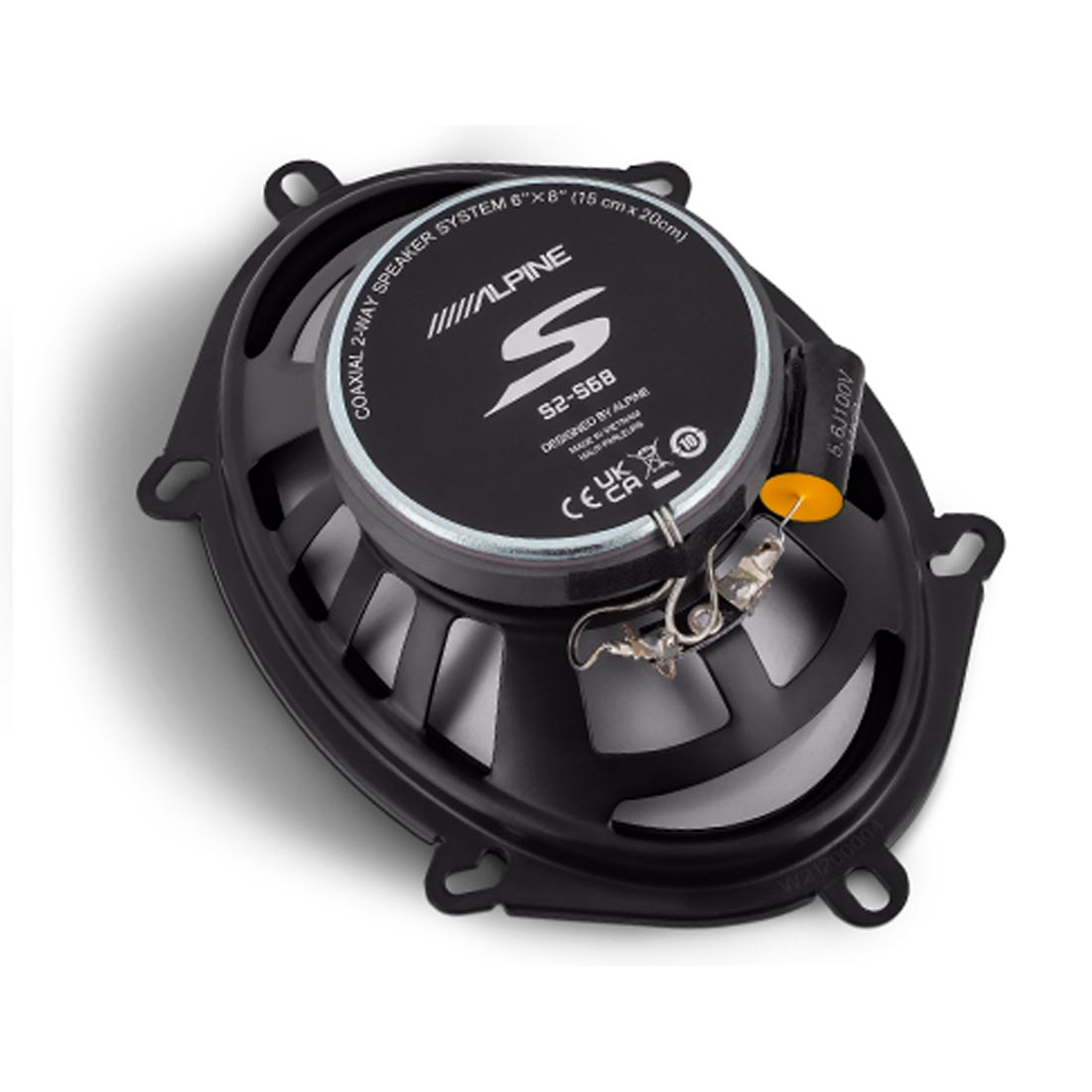 Ensemble d'enceintes coaxiales 2 voies Alpine S2-S68 nouvelle génération série S 6x8"