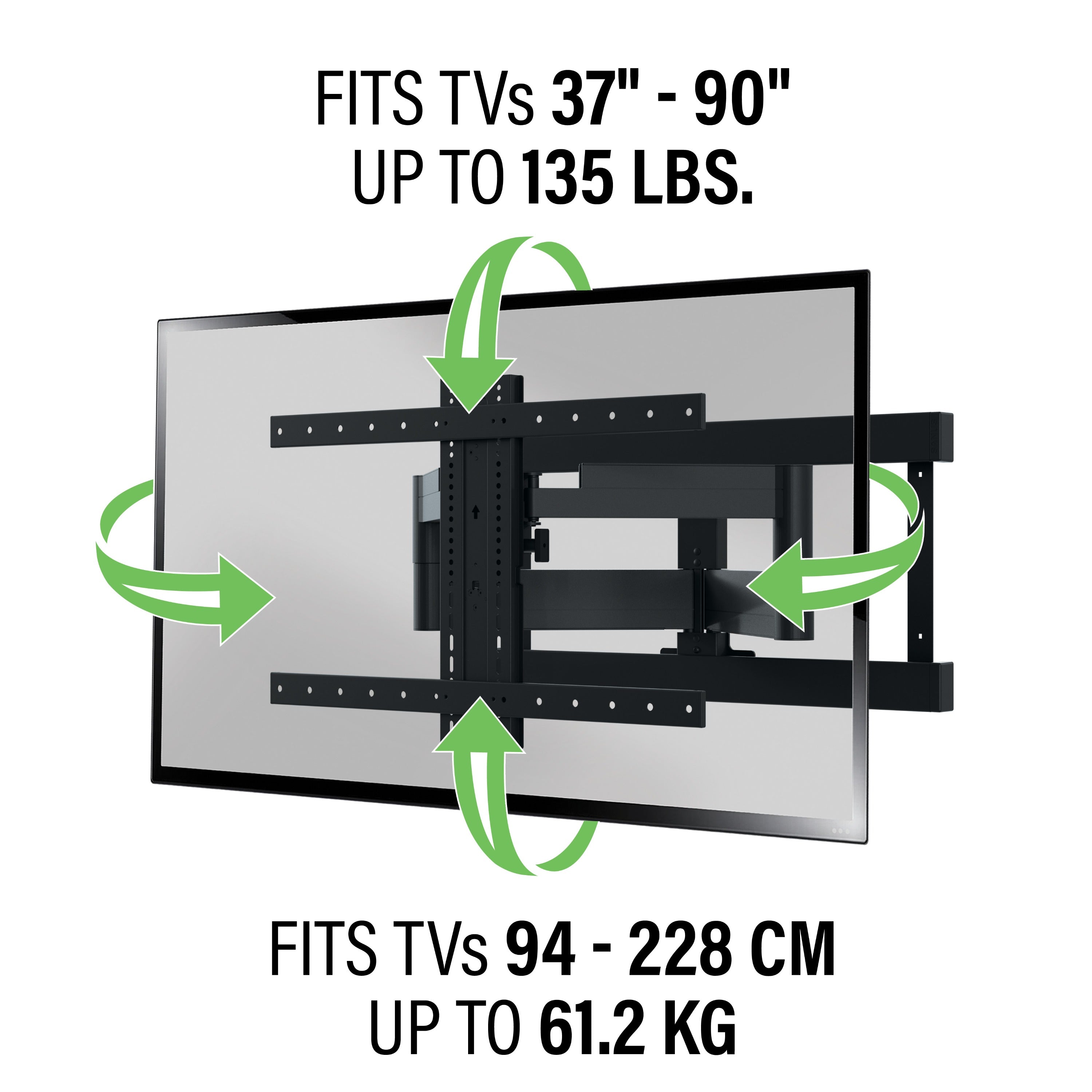 Sanus SLF428B3 Preferred Full-Motion TV Wall Mount for TVs 37" to 90