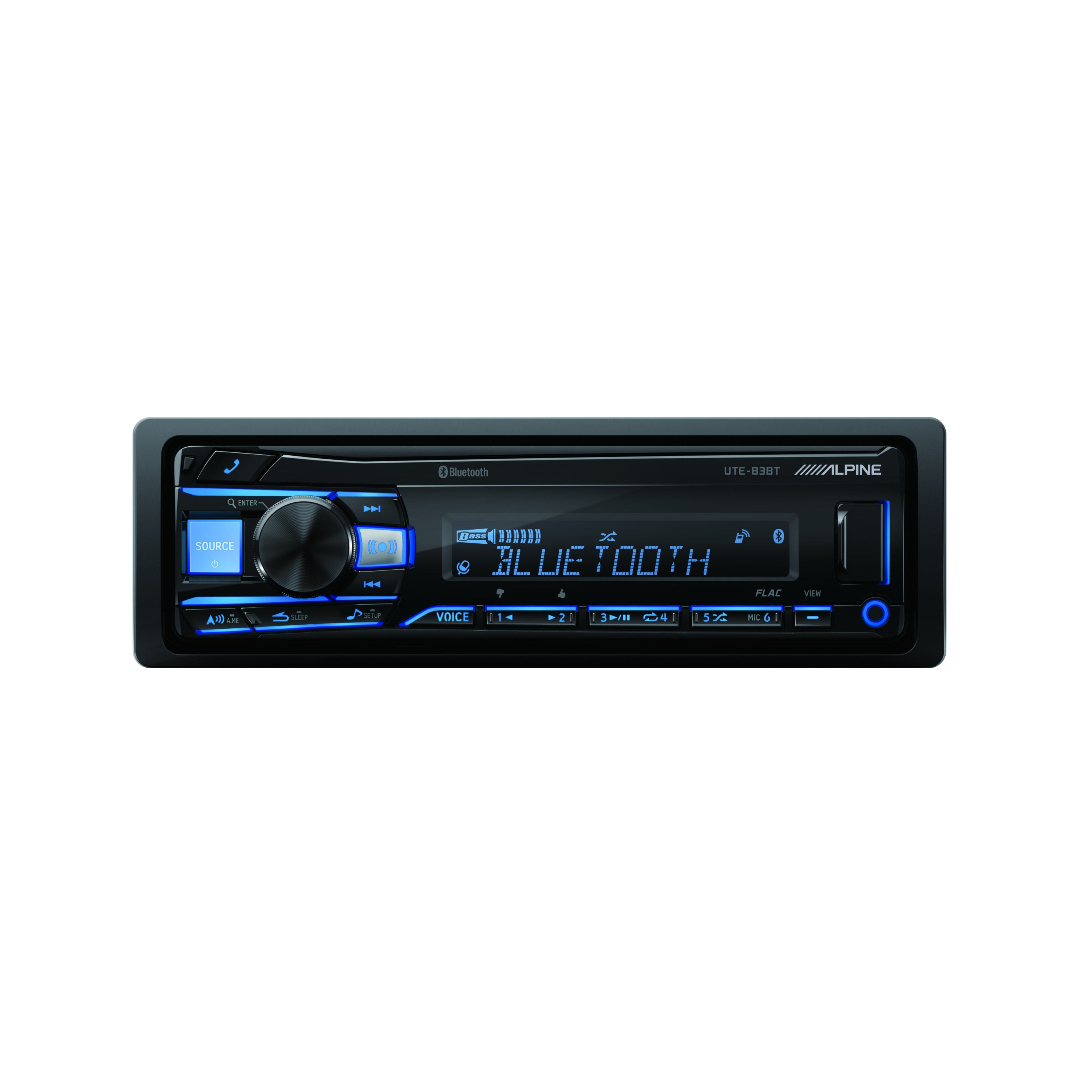 Alpine UTE-83BT Single DIN Advanced Bluetooth Radio