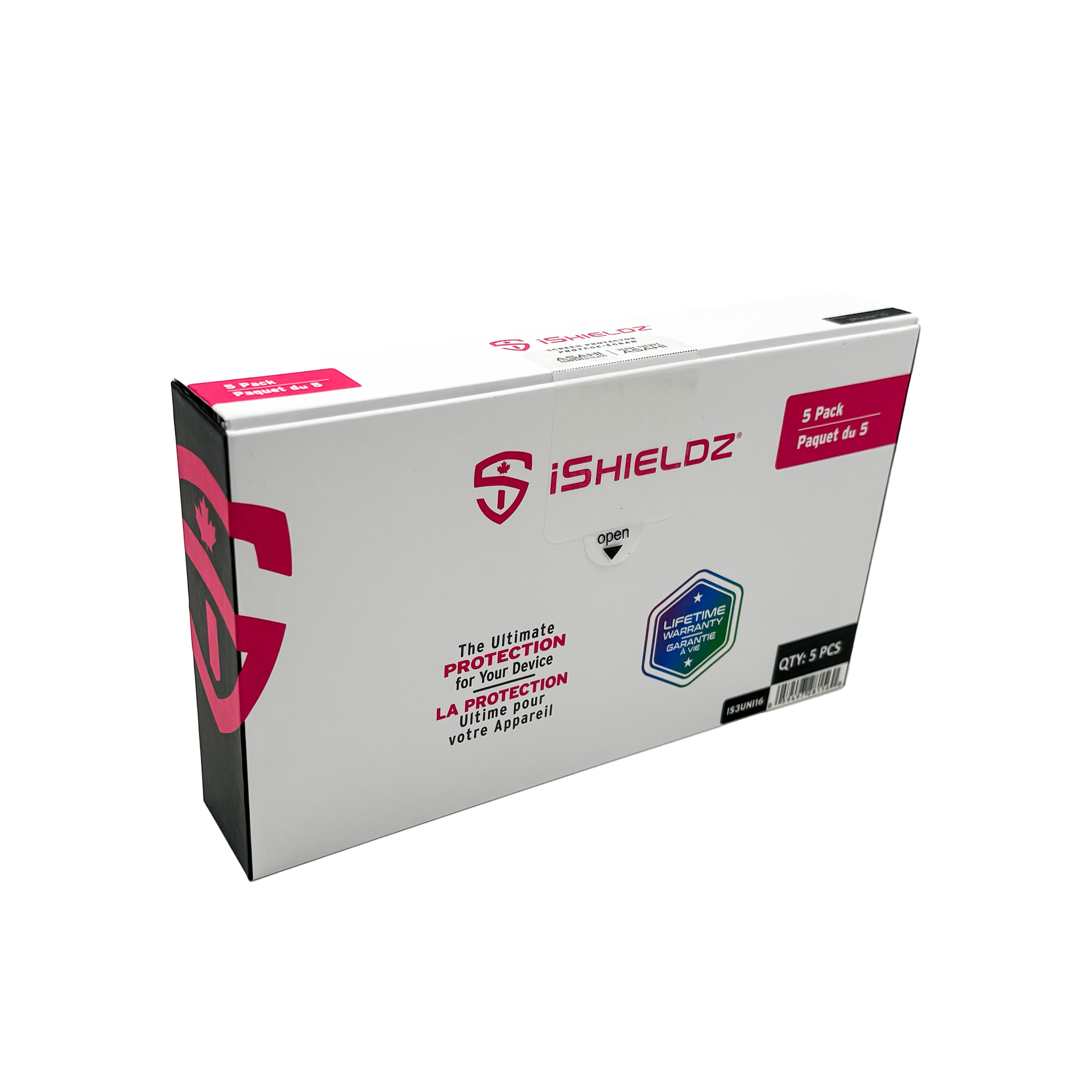 Lot de 5 films de protection en verre iShieldz DTX pour Samsung Galaxy