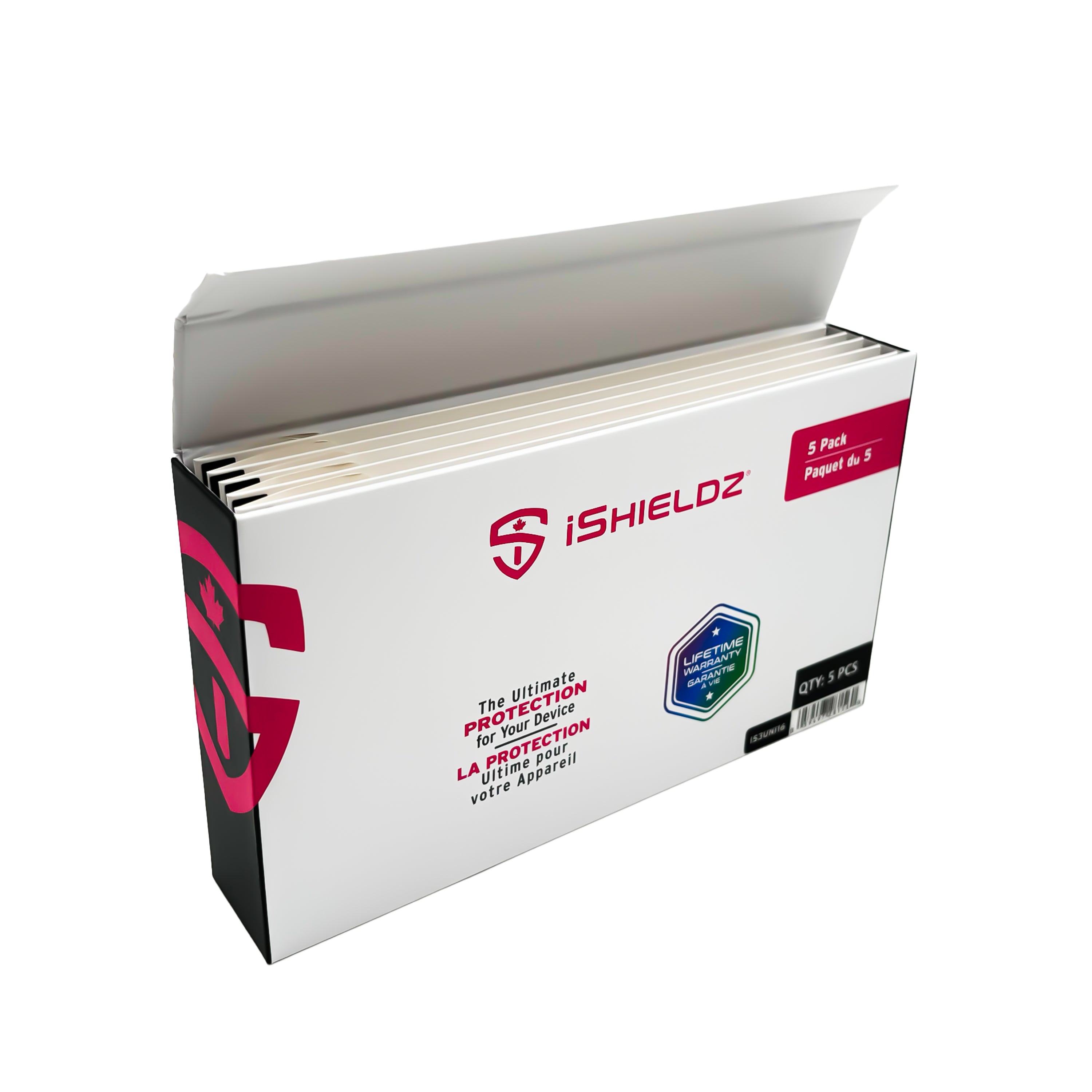 Lot de 5 films de protection en verre iShieldz DTX pour Samsung Galaxy