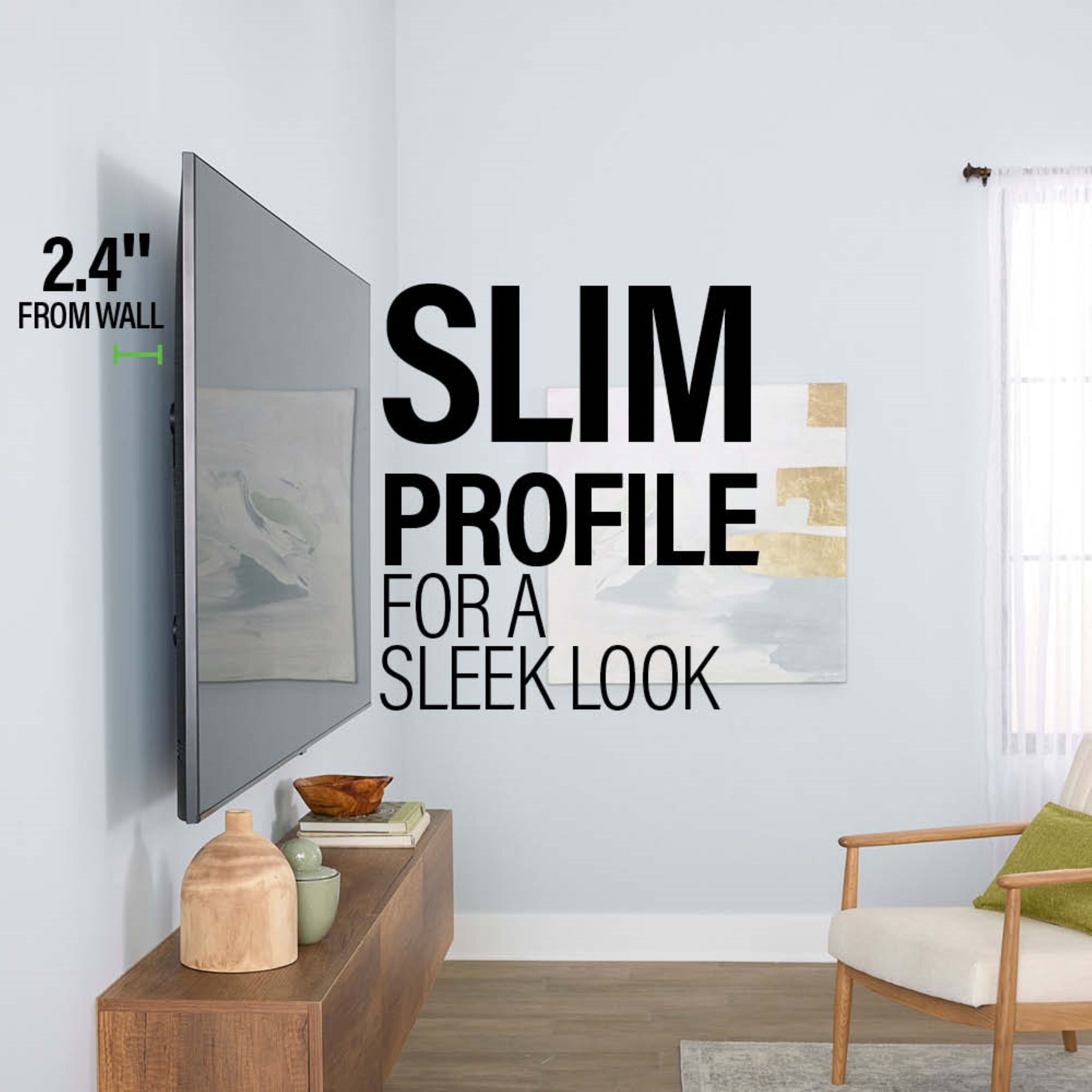 Support mural TV Sanus Advanced Full Motion 4D Shift pour téléviseurs de 42 à 90 pouces