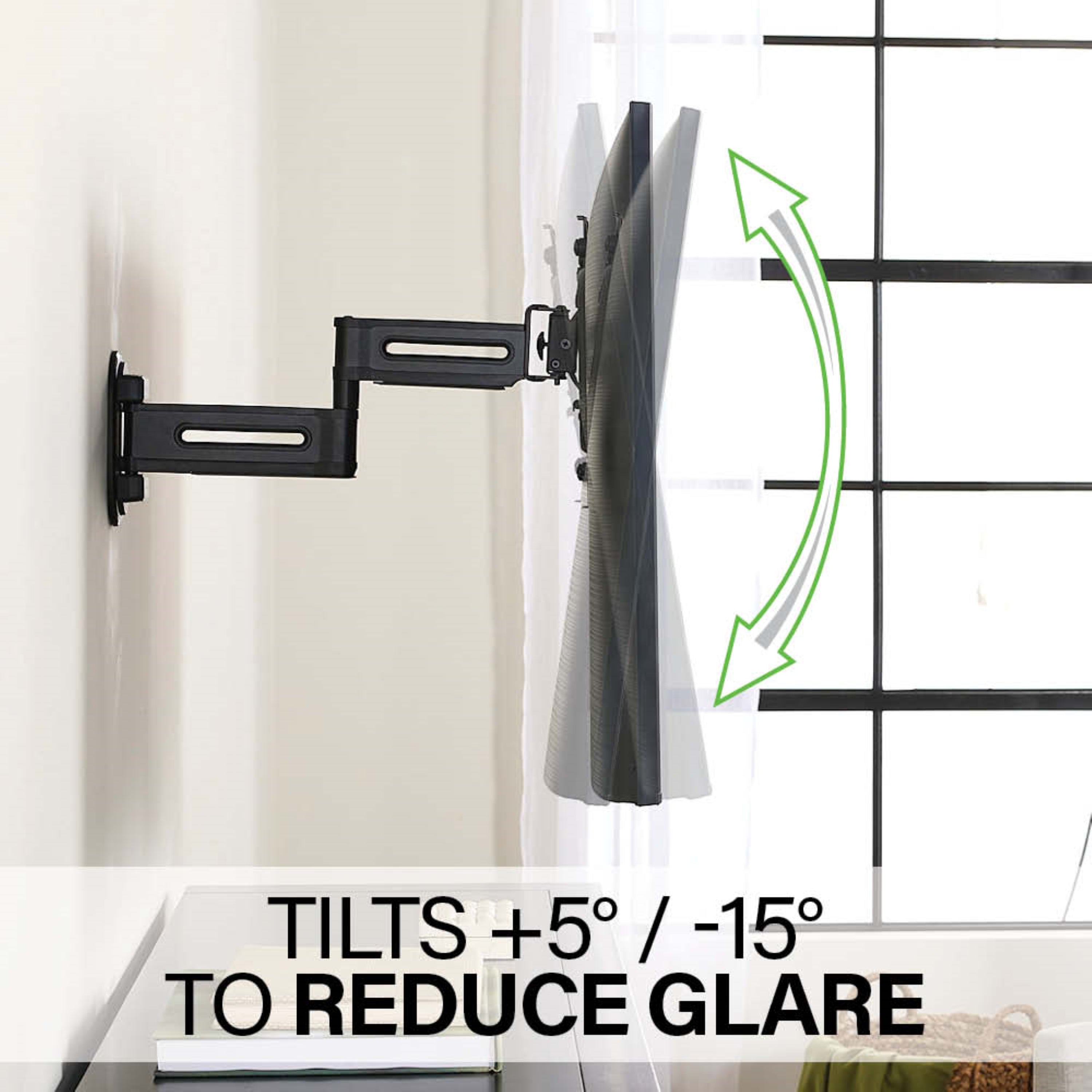 Support mural TV Sanus Advanced Full Motion 4D Shift pour téléviseurs de 19 à 43 pouces