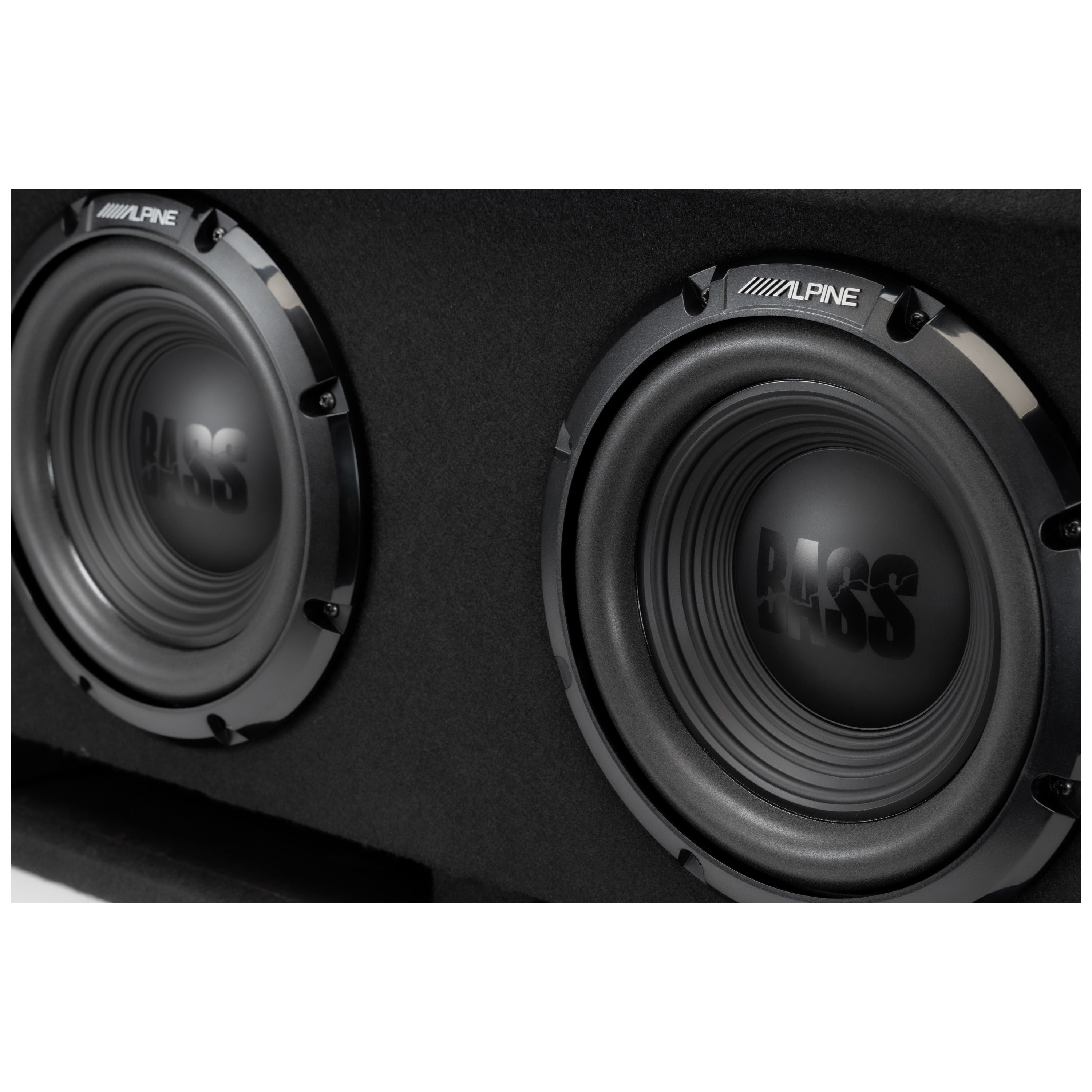 Alpine W-DB12V 12" Wedg-E Dual Vented Preloaded Wedge Subwoofer Enclosure