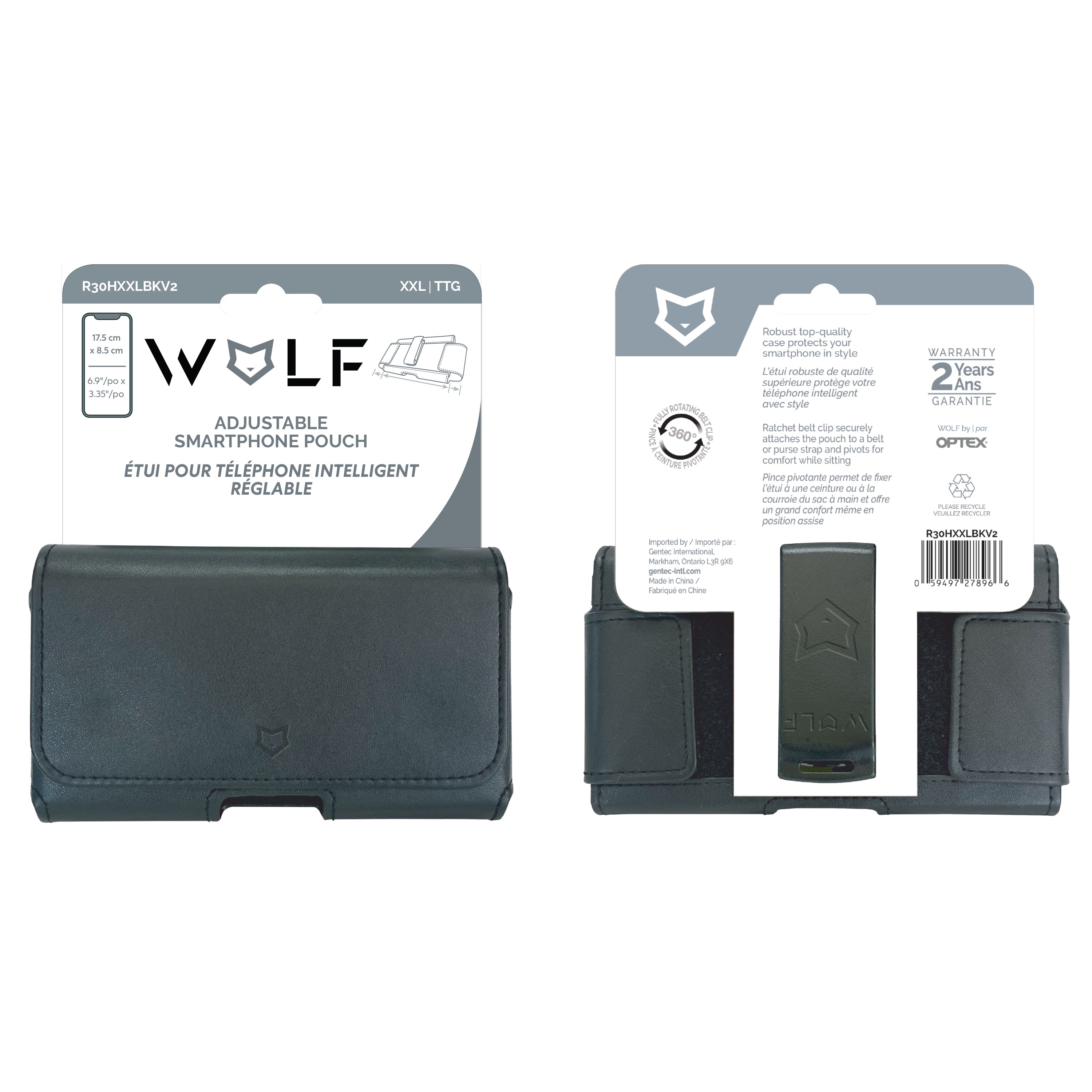 Wolf Adjustable Horizontal Smartphone Holster XXL