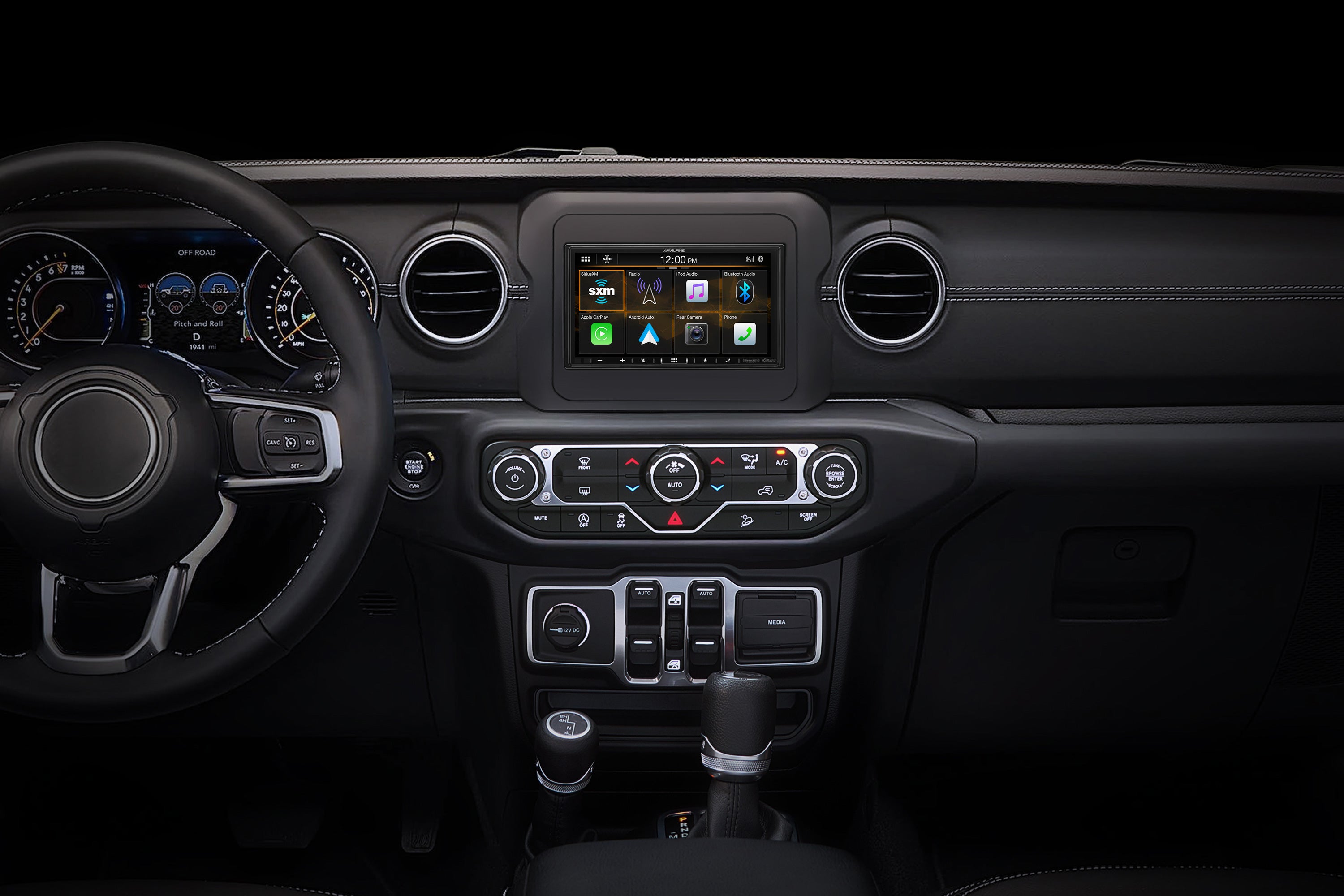 Récepteur multimédia Alpine i407-WRA-JL 7" pour Jeep® Wrangler 2018-2020 et Gladiator 2020 et plus