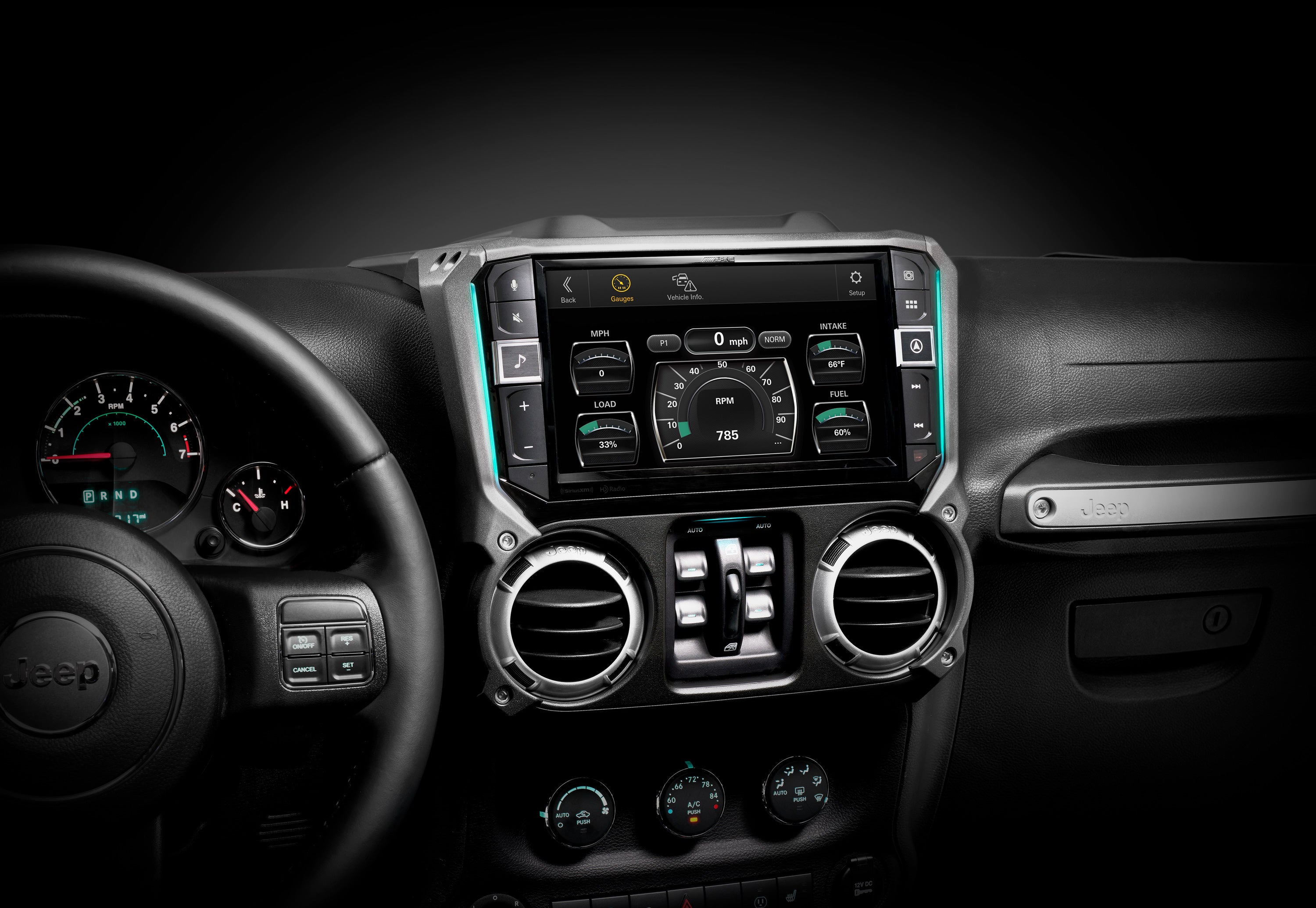 Récepteur multimédia Alpine i509-WRA-JK 9 pouces résistant aux intempéries pour Jeep® Wrangler 2011-2018