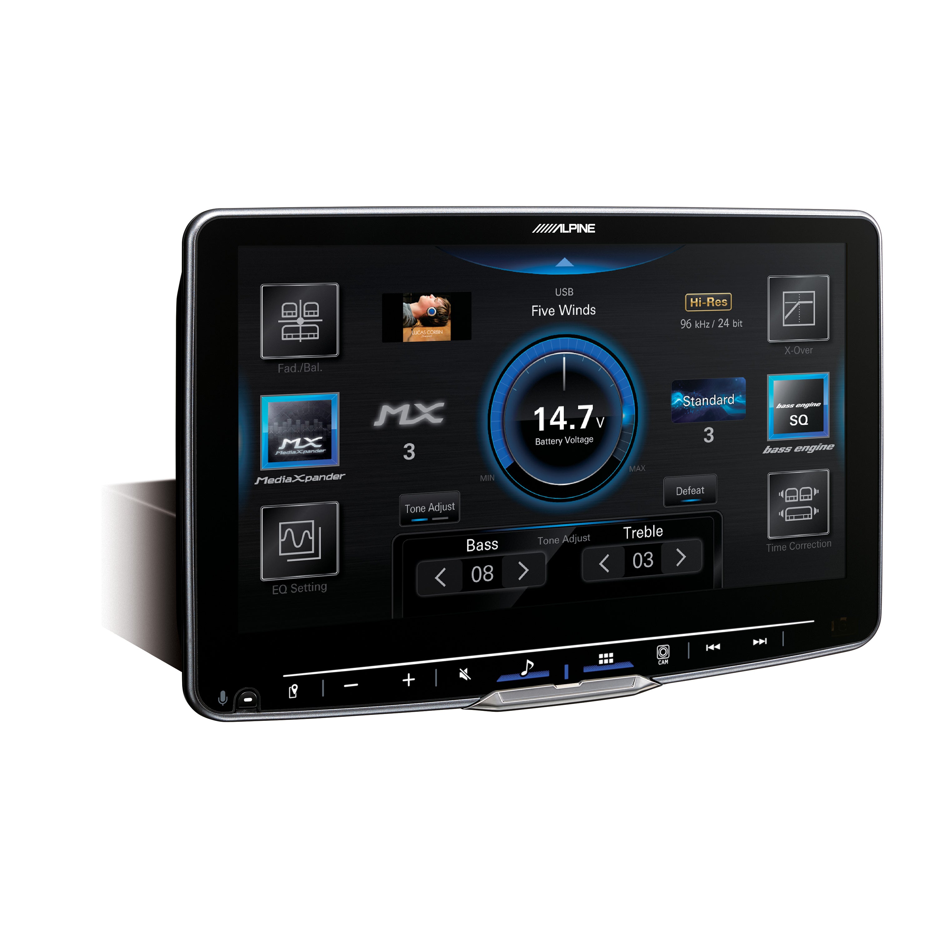 Récepteur multimédia Alpine iLX-F509 Halo9 avec écran tactile flottant de 9 pouces