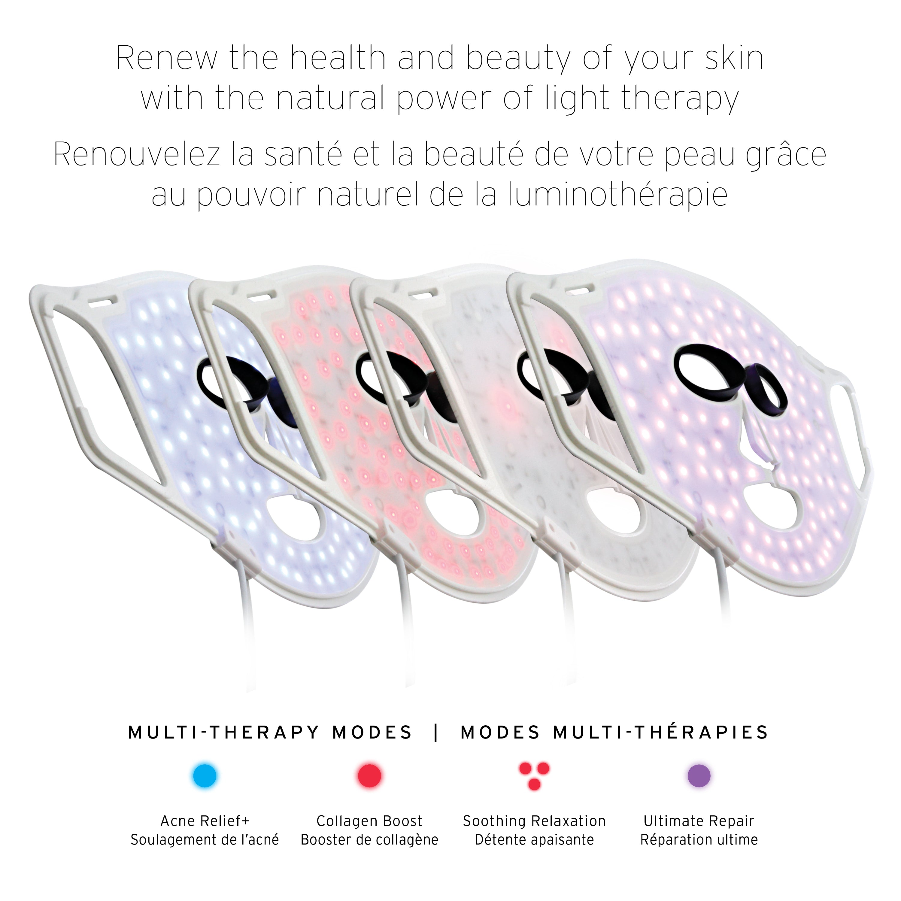 iQ Glow Rejuvenate Light Therapy Face Mask
