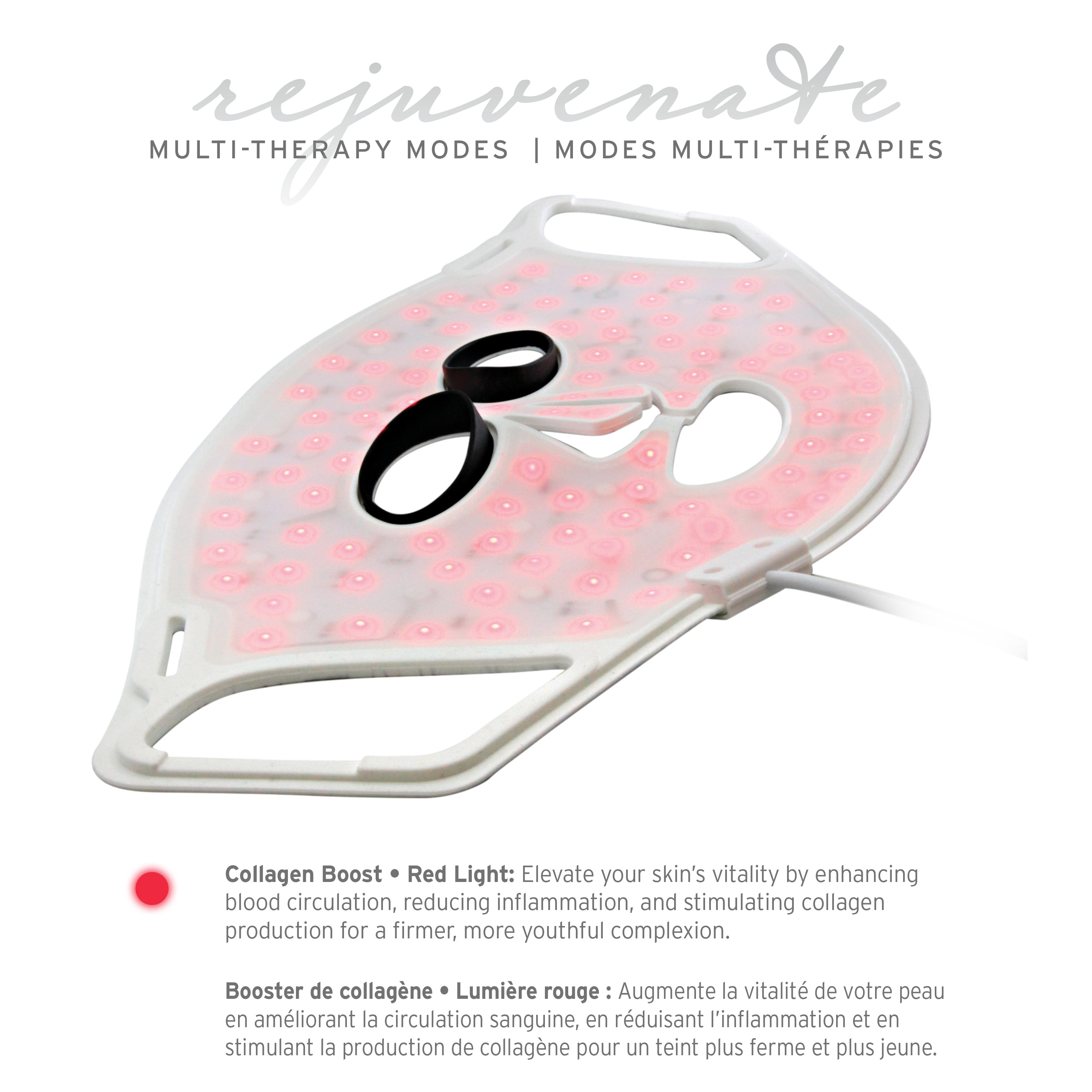 iQ Glow Rejuvenate Light Therapy Face Mask