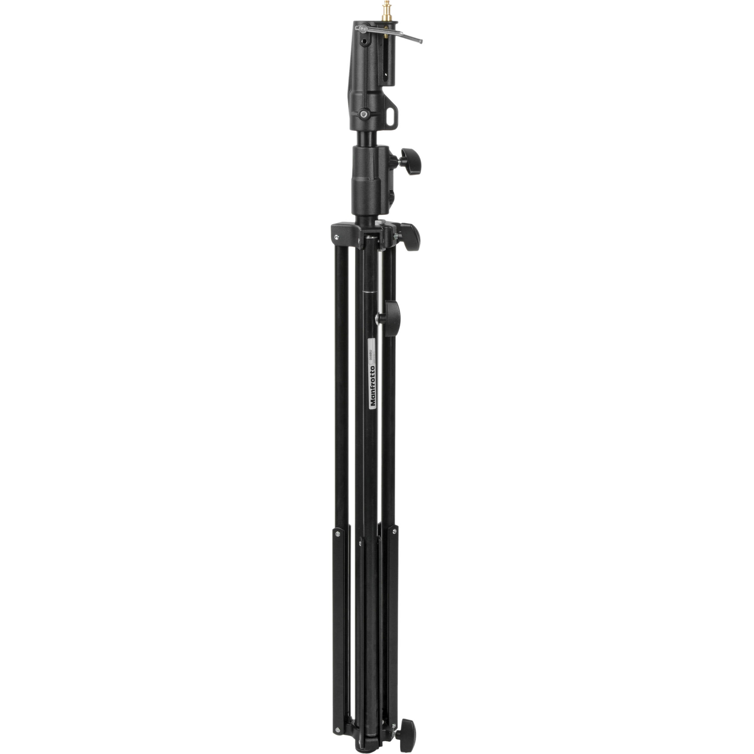 Pied de cinéma Manfrotto en aluminium noir avec coussin d'air